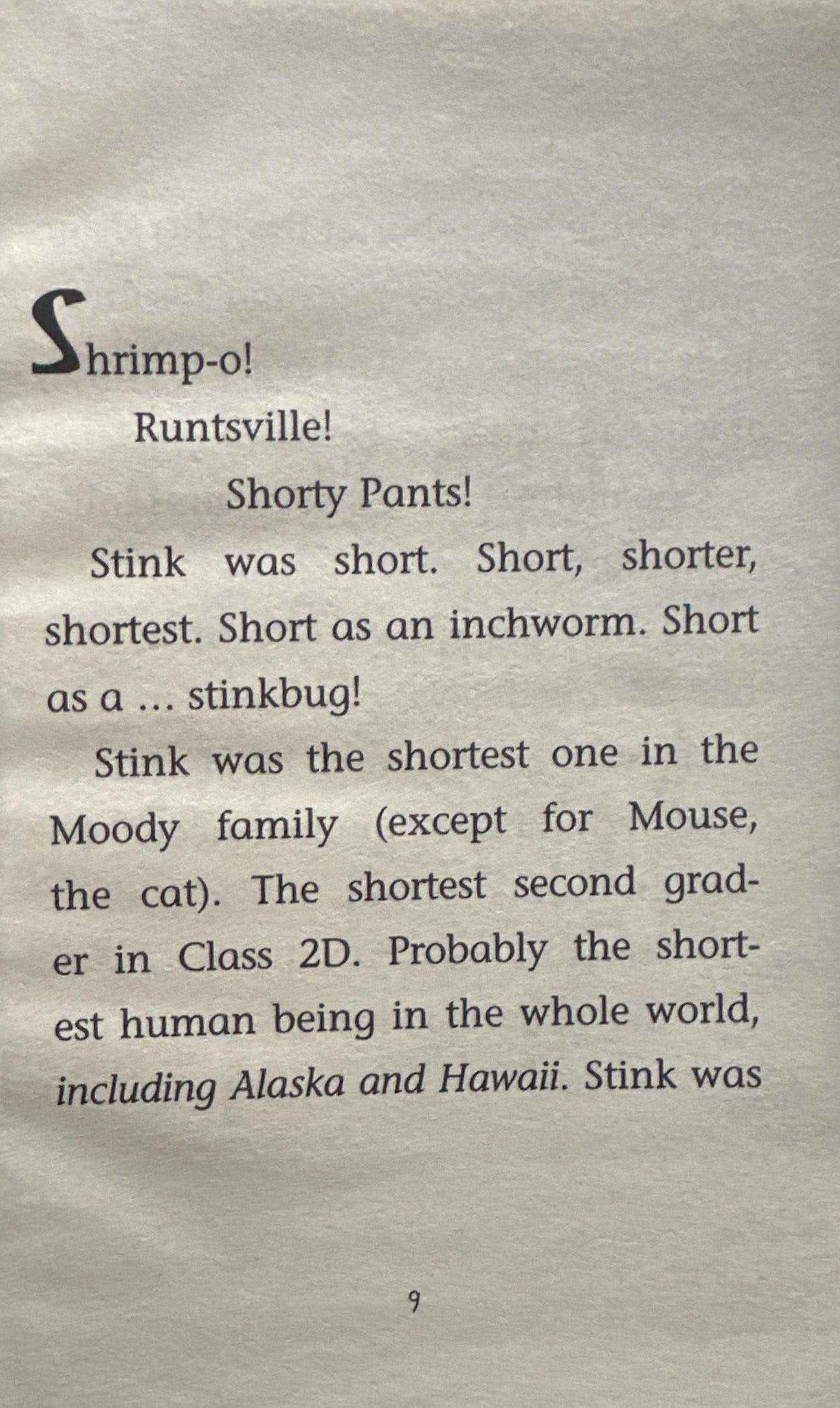 Stink #1 The Incredible Shrinking Kid