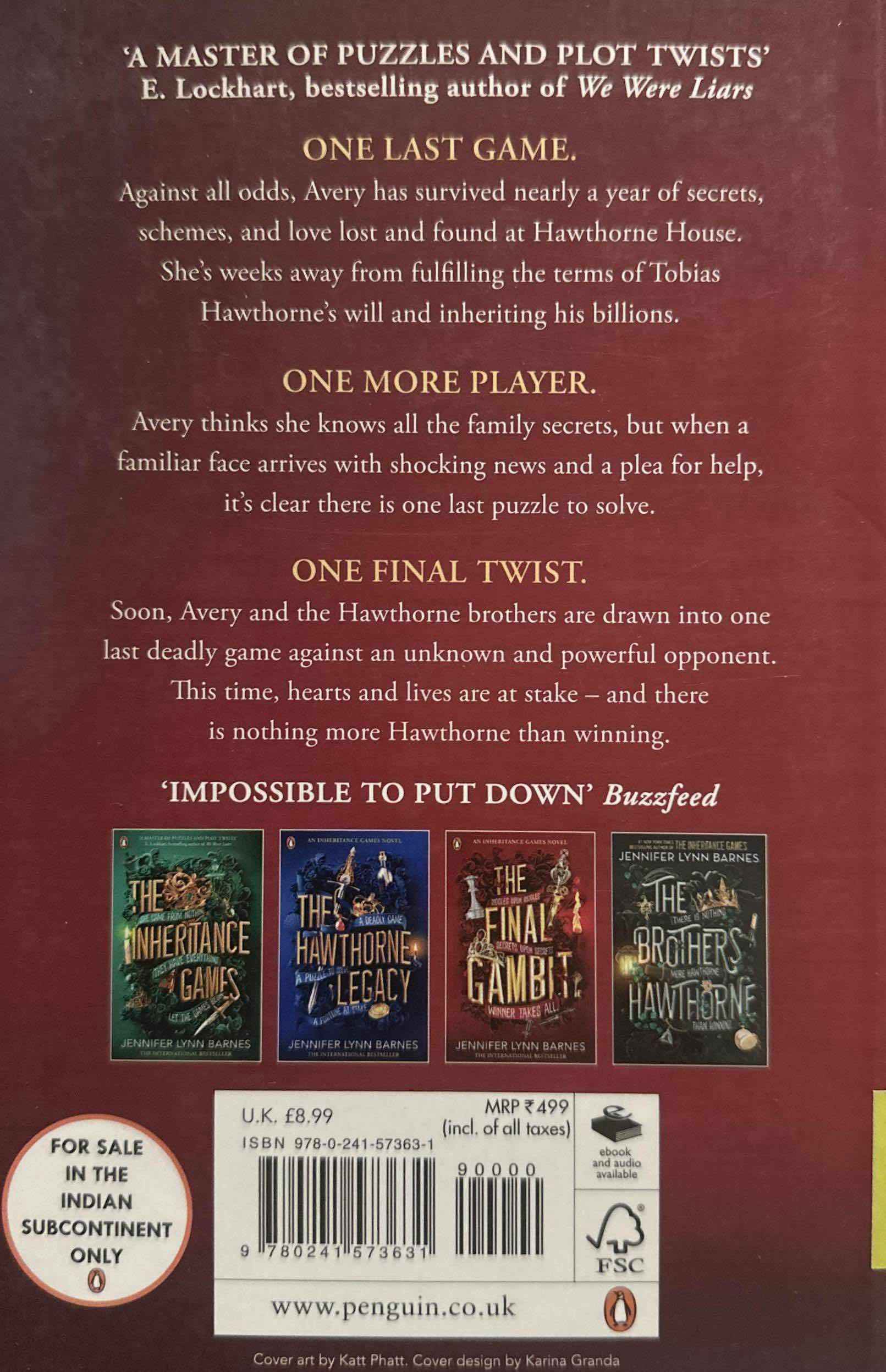 The Inheritance Games #3 The Final Gambit