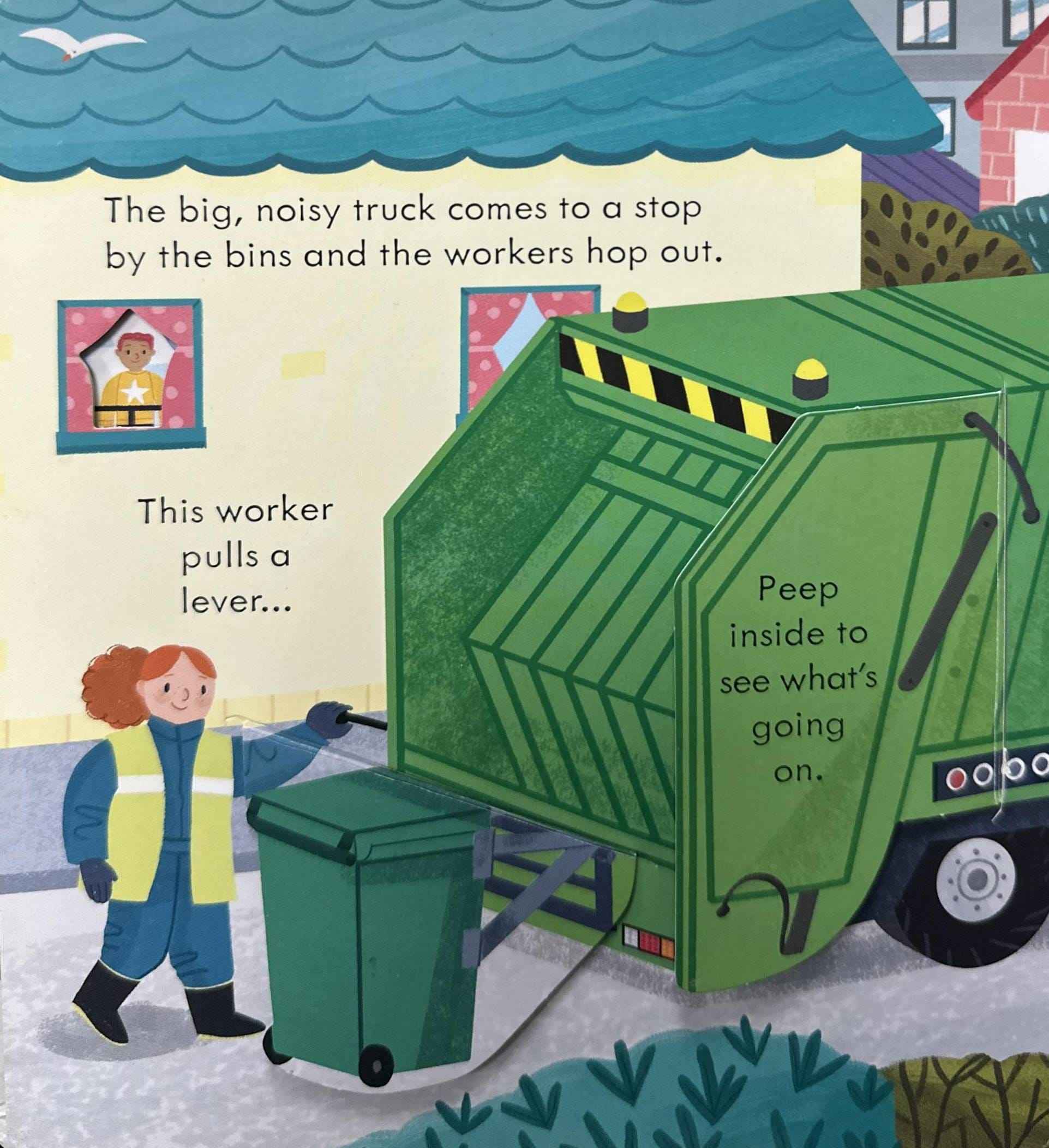 Usborne Peep Inside How a Recycling Truck Works