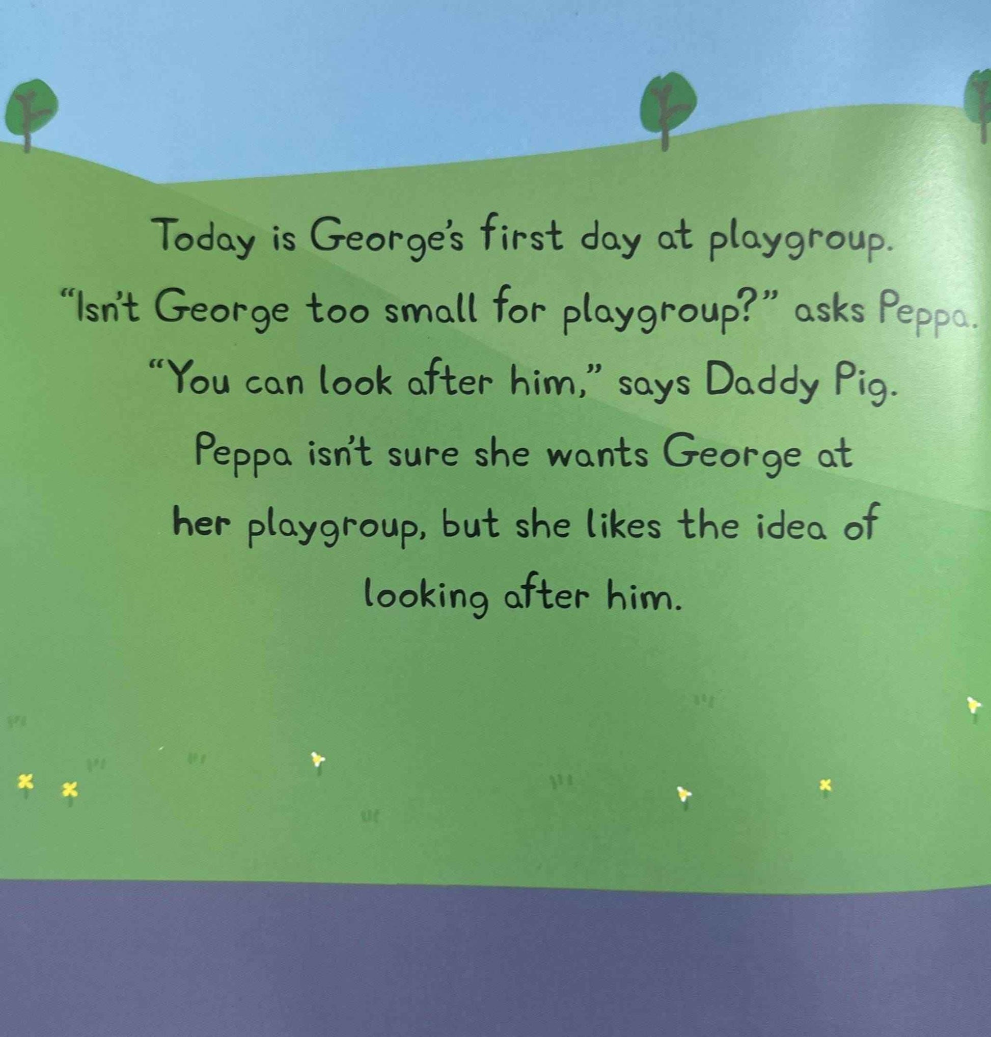 Peppa Pig: George's First Day at Playgroup (Paperback)