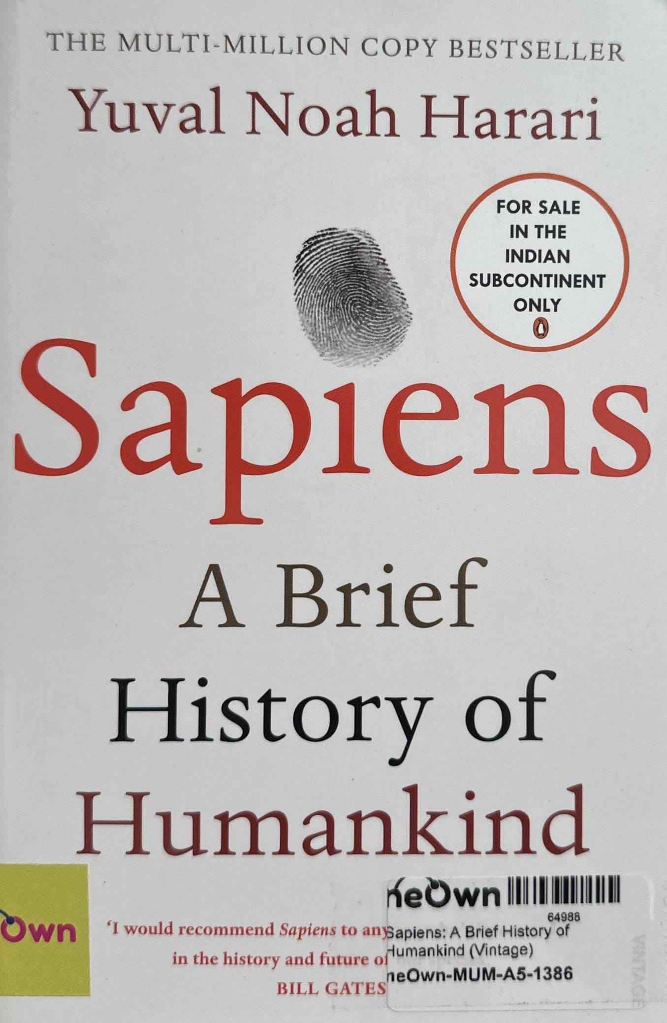 Sapiens: A Brief History of Humankind (Vintage)