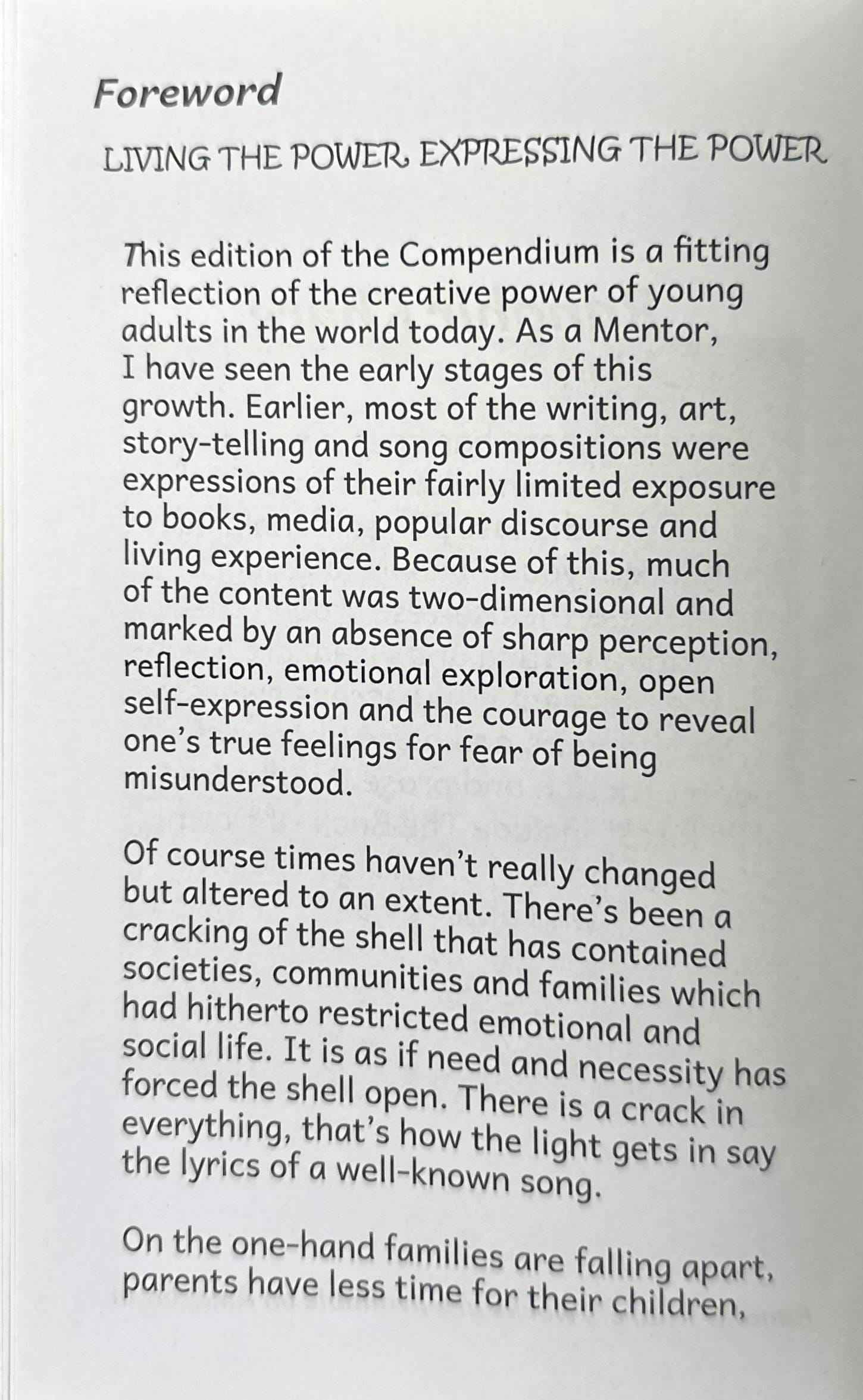 Compendium of Original Creative Works by Young Adults 2025