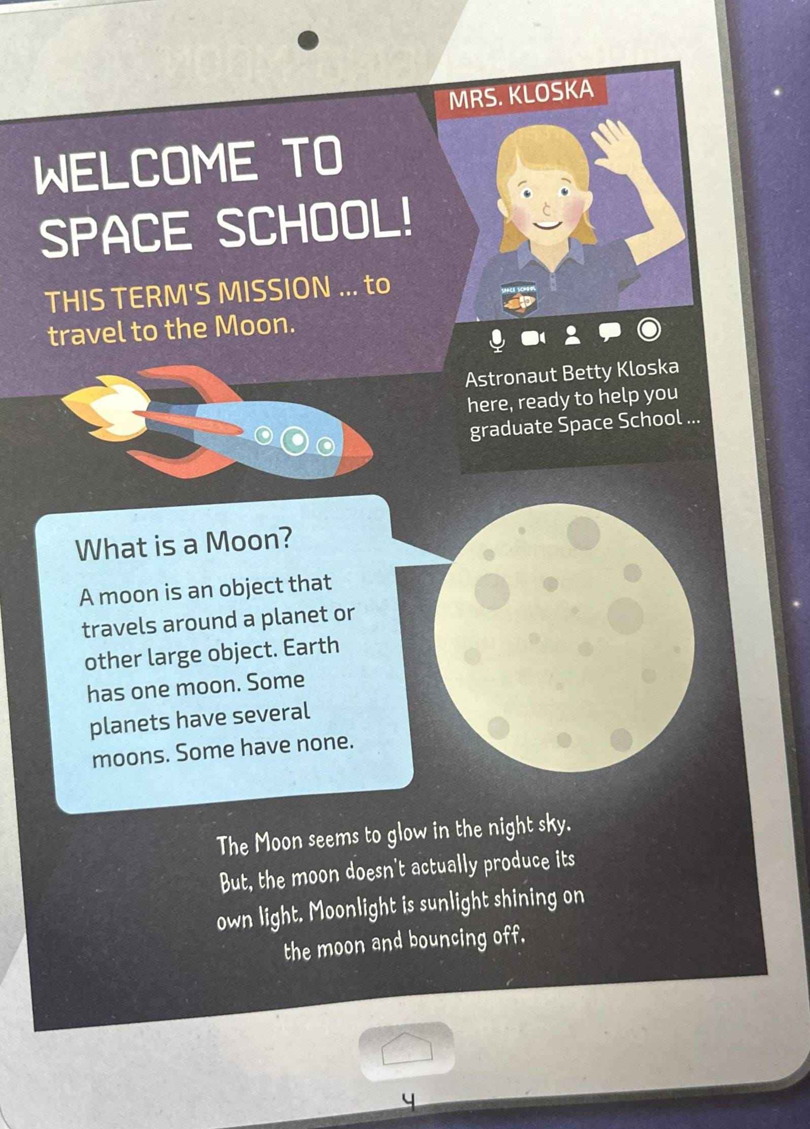 Space School: Ride A Rocket To The Moon