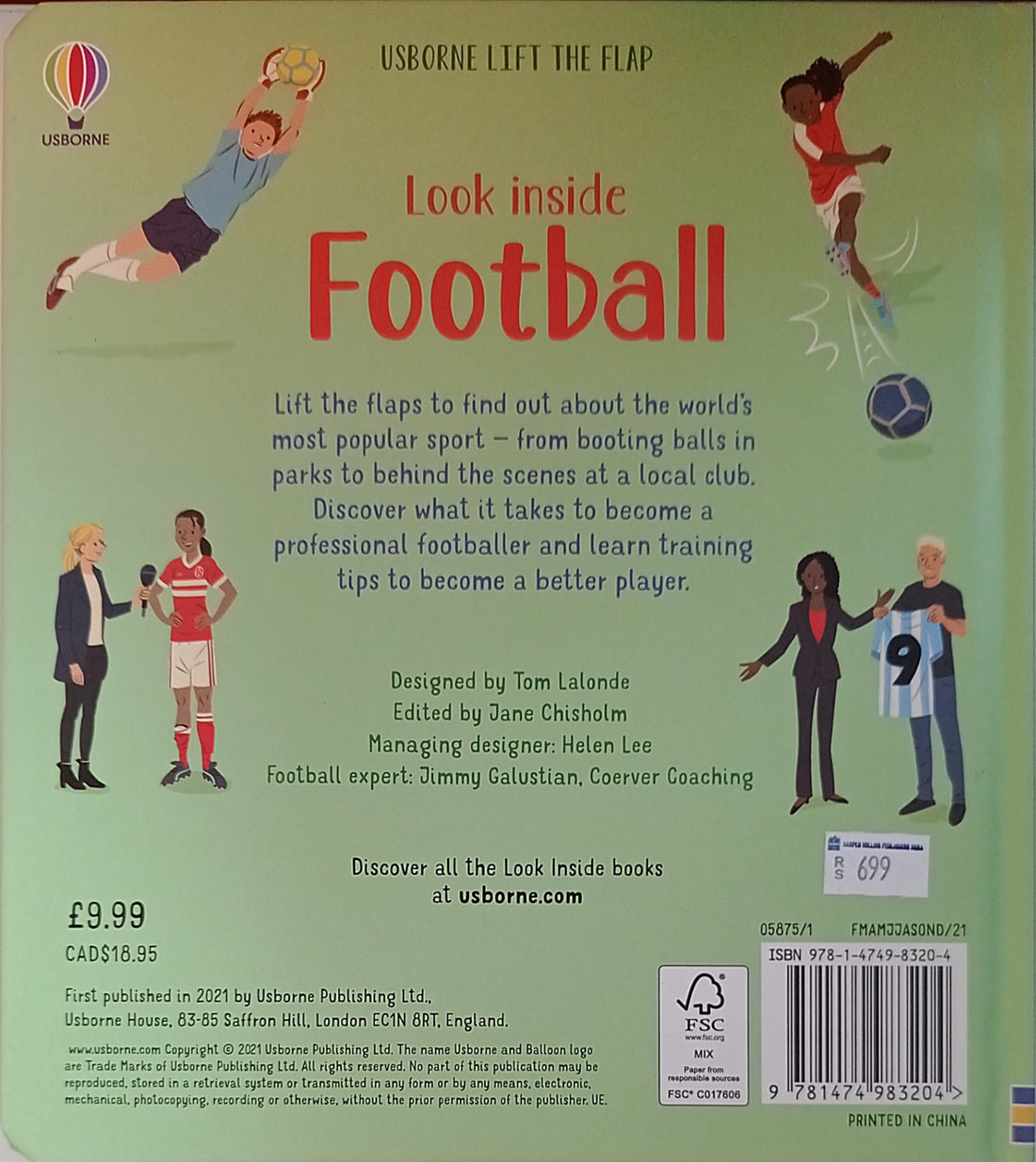 Usborne Lift The Flap: Look Inside Football