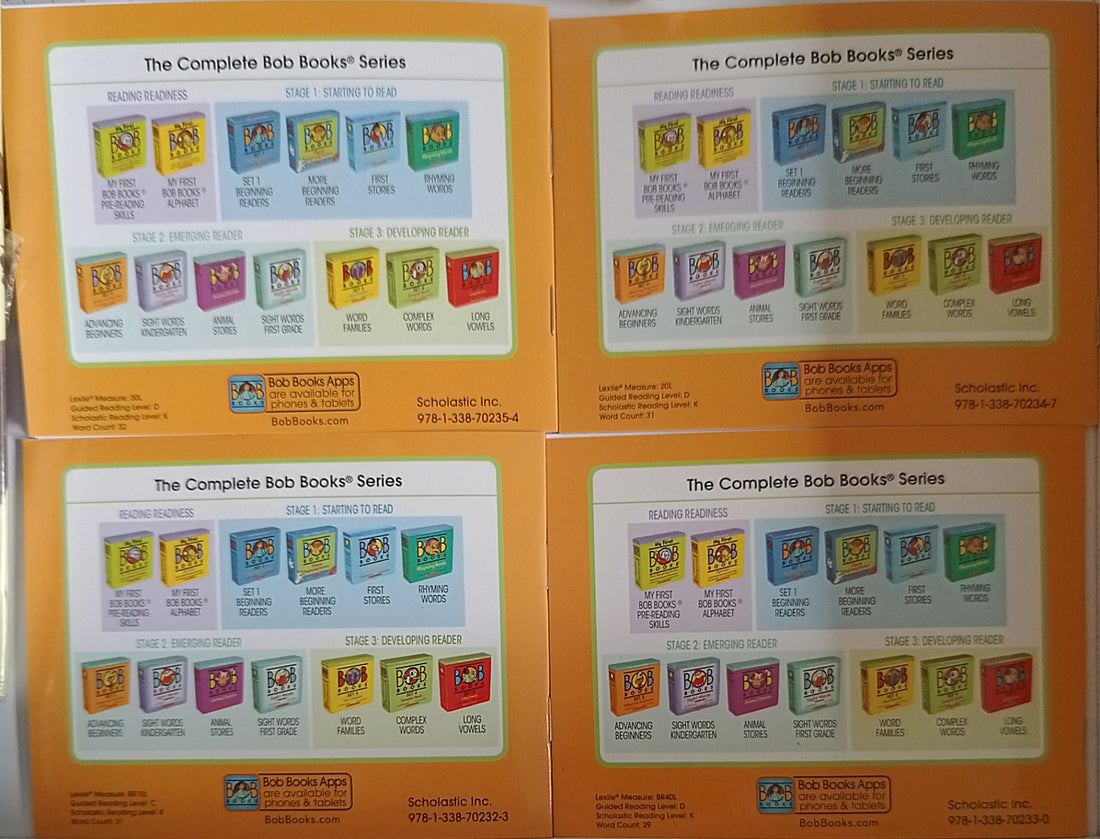 Bob Books Set 1 More Beginning Readers (Orange) Vol.1,2,3,4