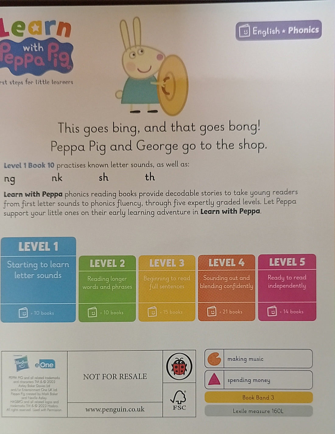 Learn with Peppa Pig Level 1, Book 10 Bing Bong Song and Off to the Shop