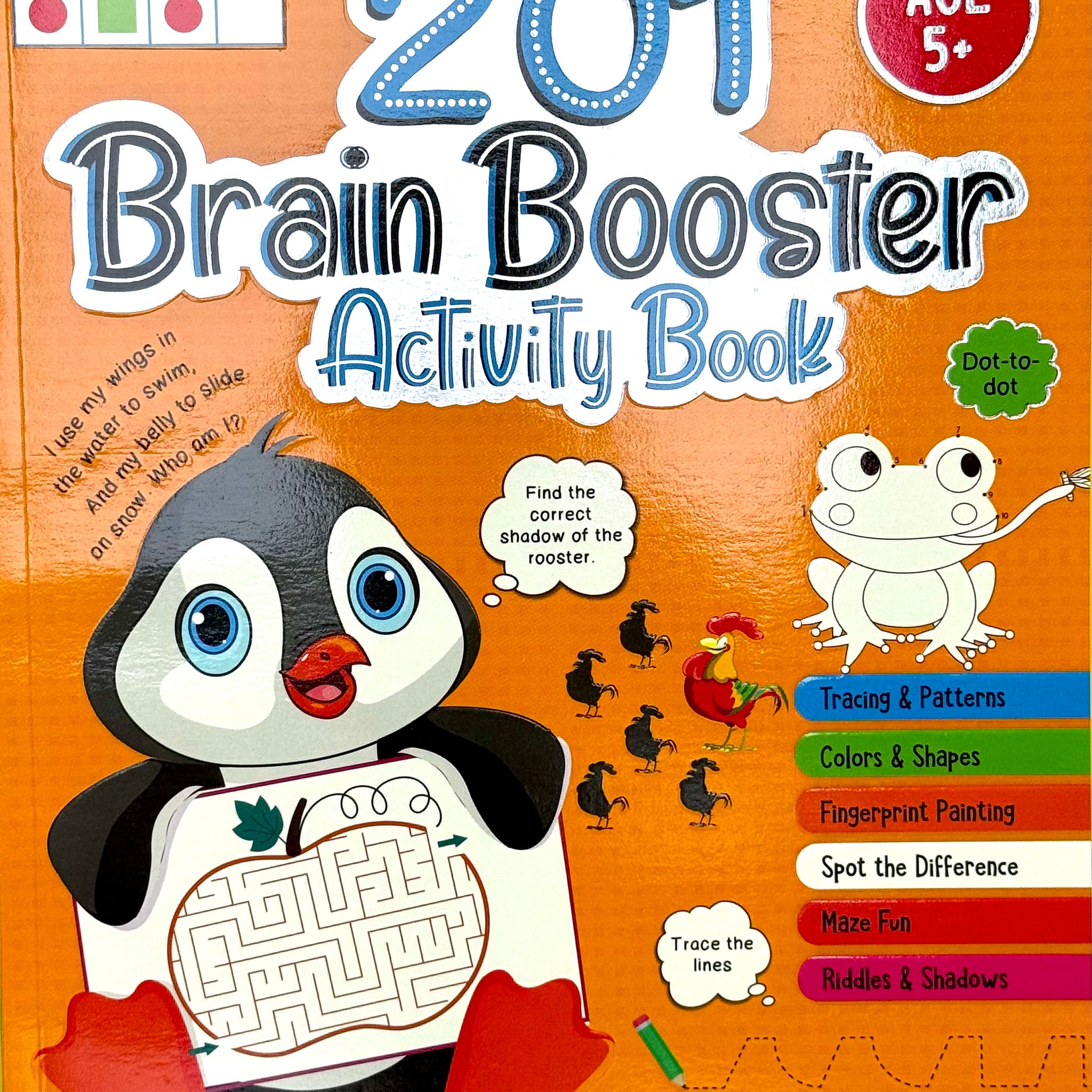 201 Brain Booster Activity Book - Fun Activities and Exercises For Children: Tracing & Pattern, Colors & Shapes, Maze