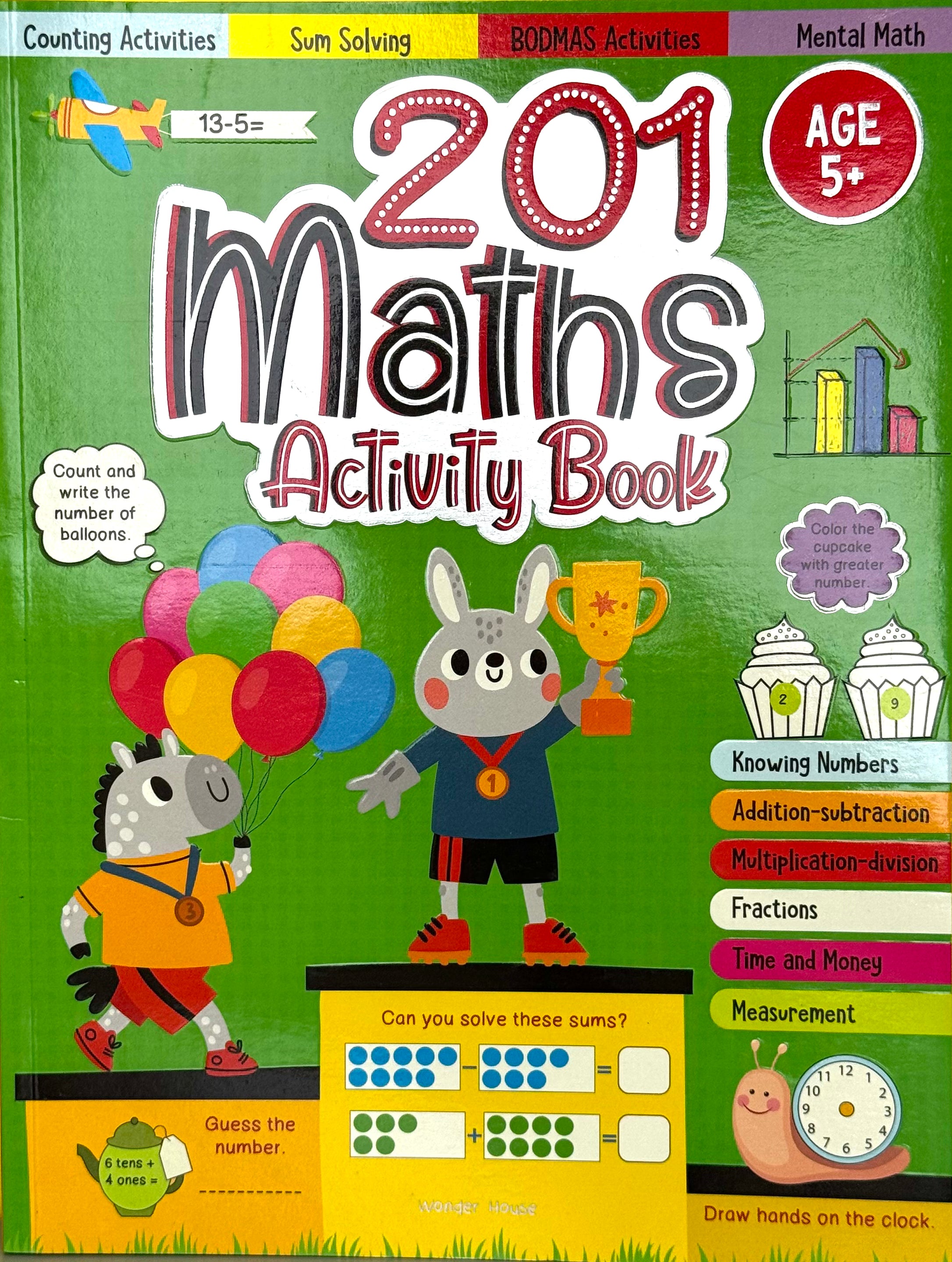 201 Maths Activity Book - Fun Activities and Math Exercises For Childr
