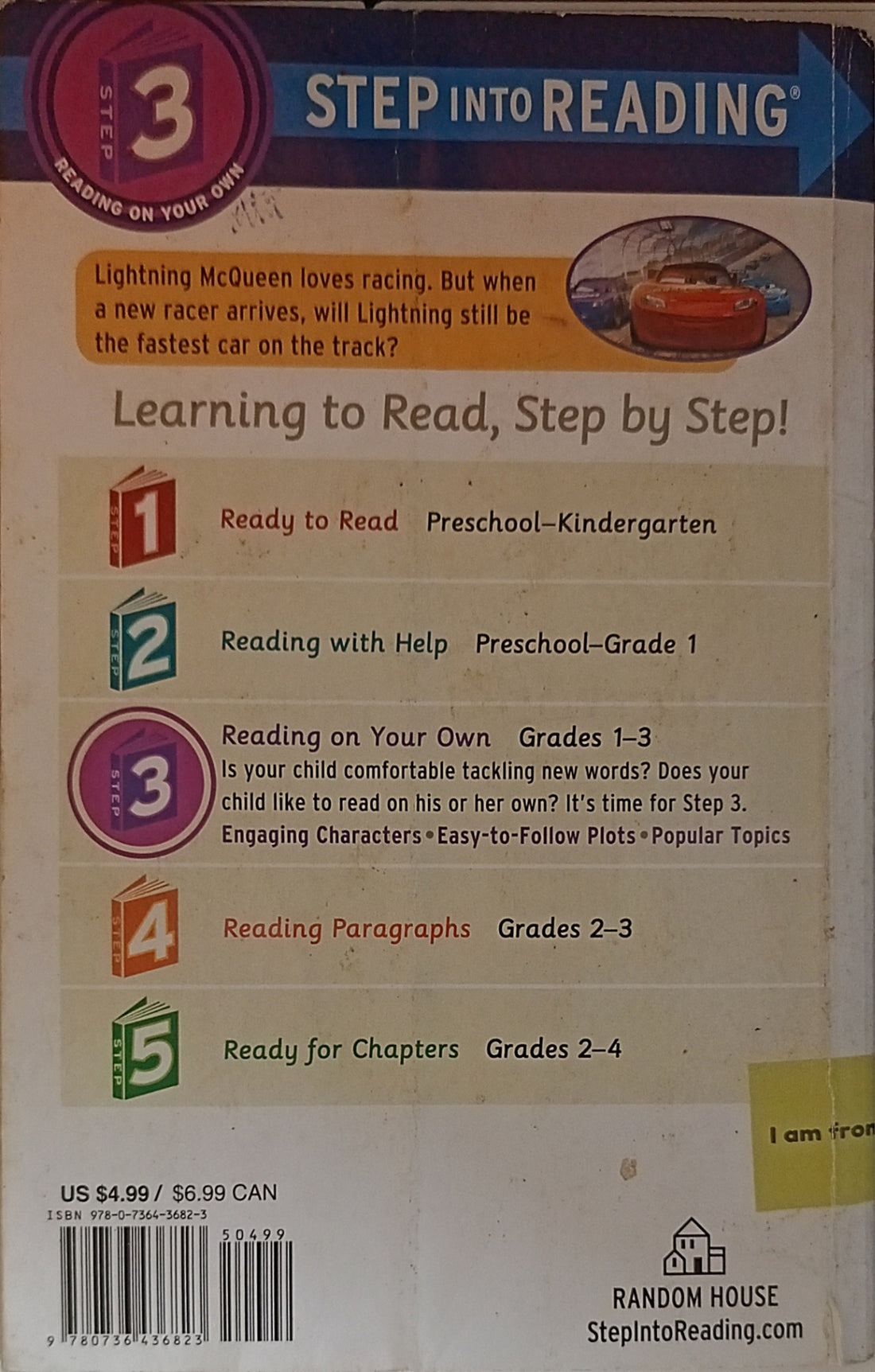 Step Into Reading Level 3: Disney Pixar: Cars 3: Driven to Win!