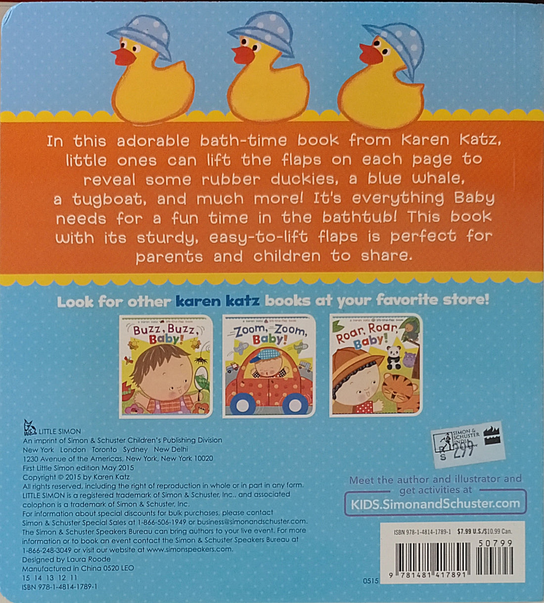 A Karen Katz Lift-the-Flap Book: Splish, Splash Baby!