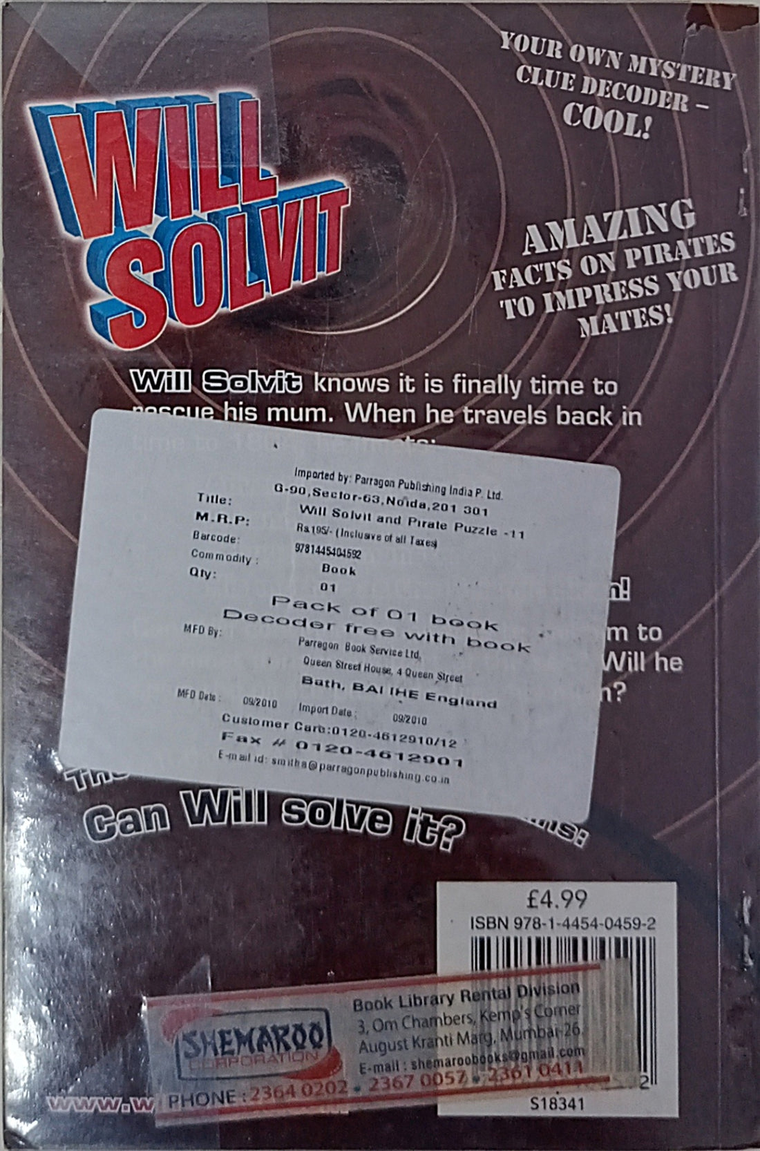 Will Solvit #11 Will Solvit and the Pirate Puzzle