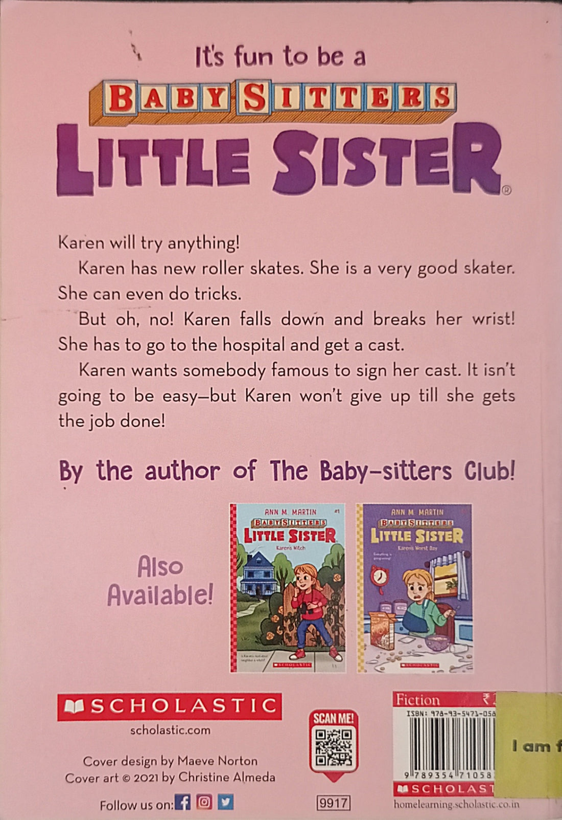 Baby Sitters Little Sister #2 Karen's Roller Skates
