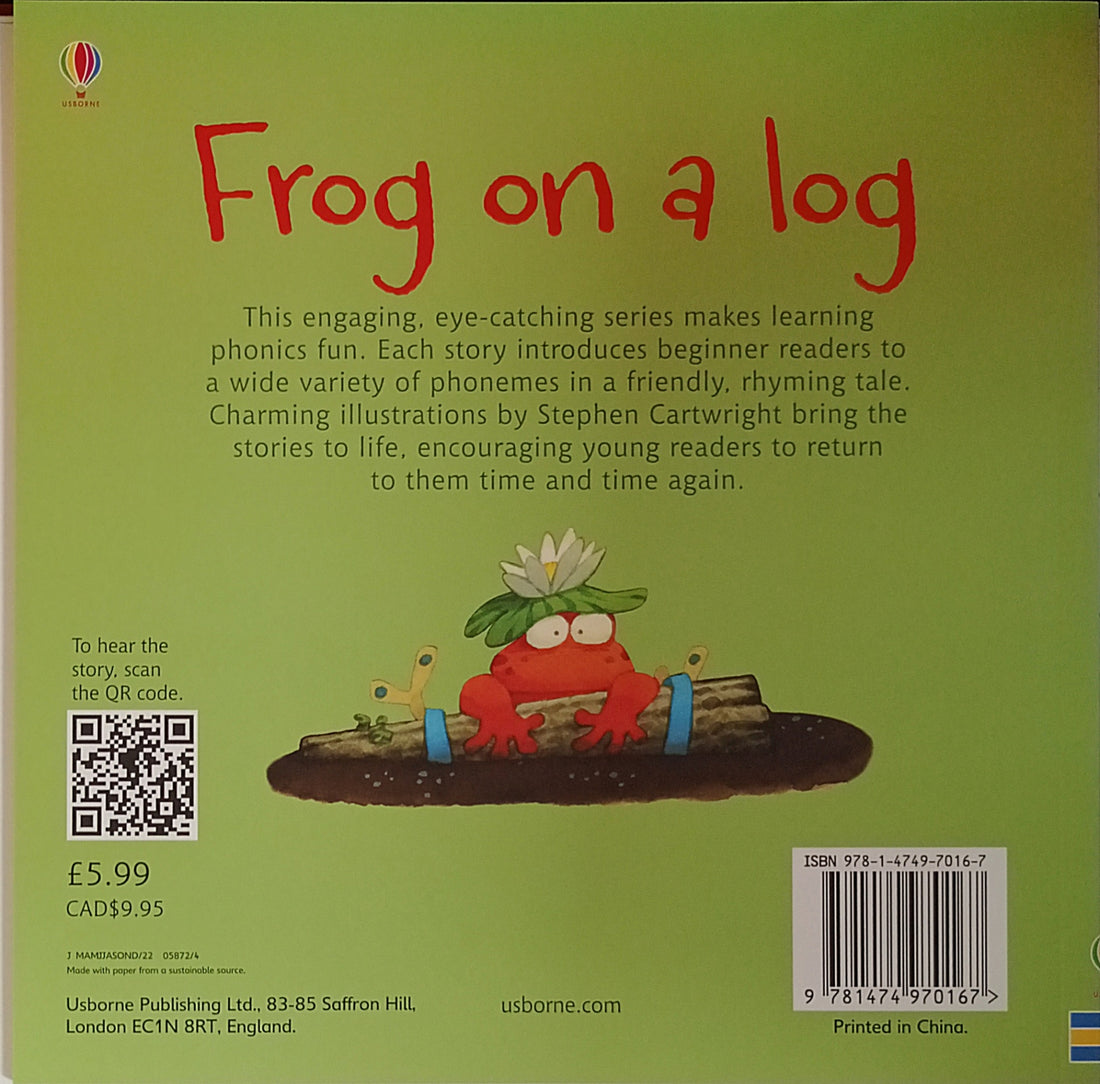Usborne Phonics Readers: Frog on a Log