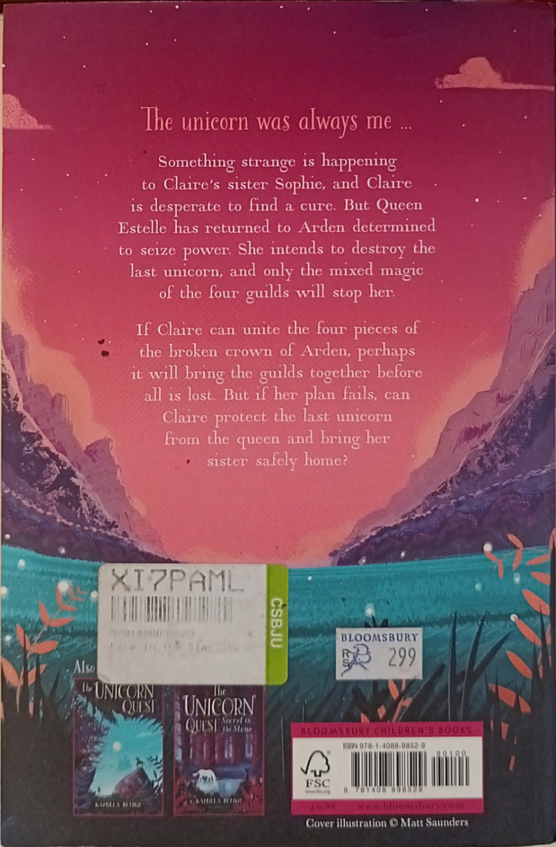 The Unicorn Quest #3 Fire in the Star