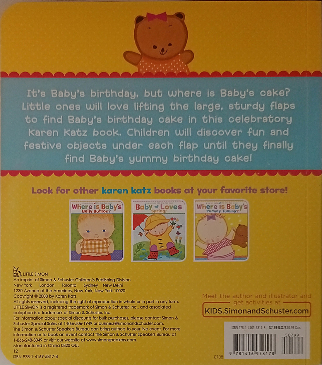 A Karen Katz Lift-the-Flap Book: Where is Baby's Birthday Cake?