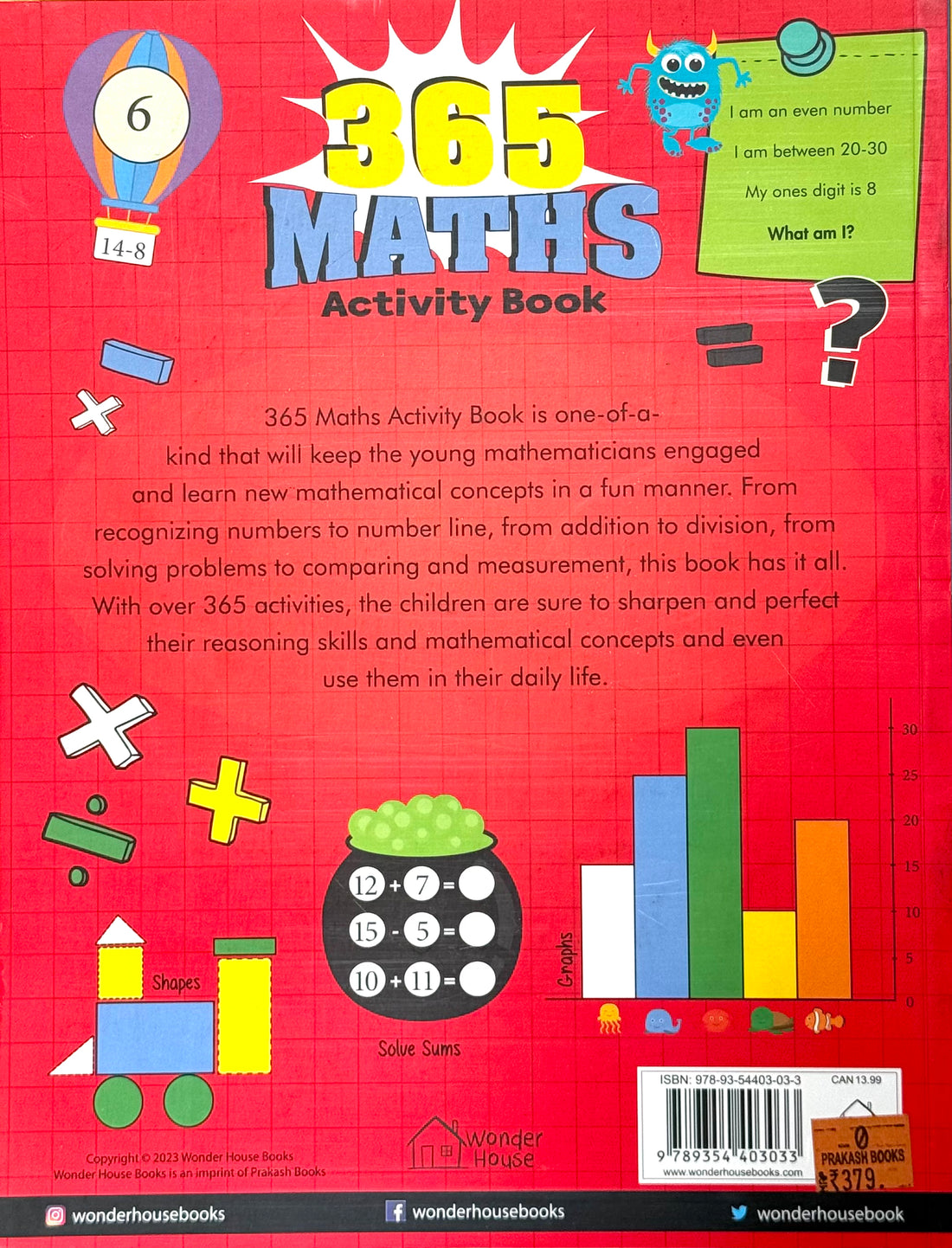 365 Maths Activity Book For Kids: Age 5+