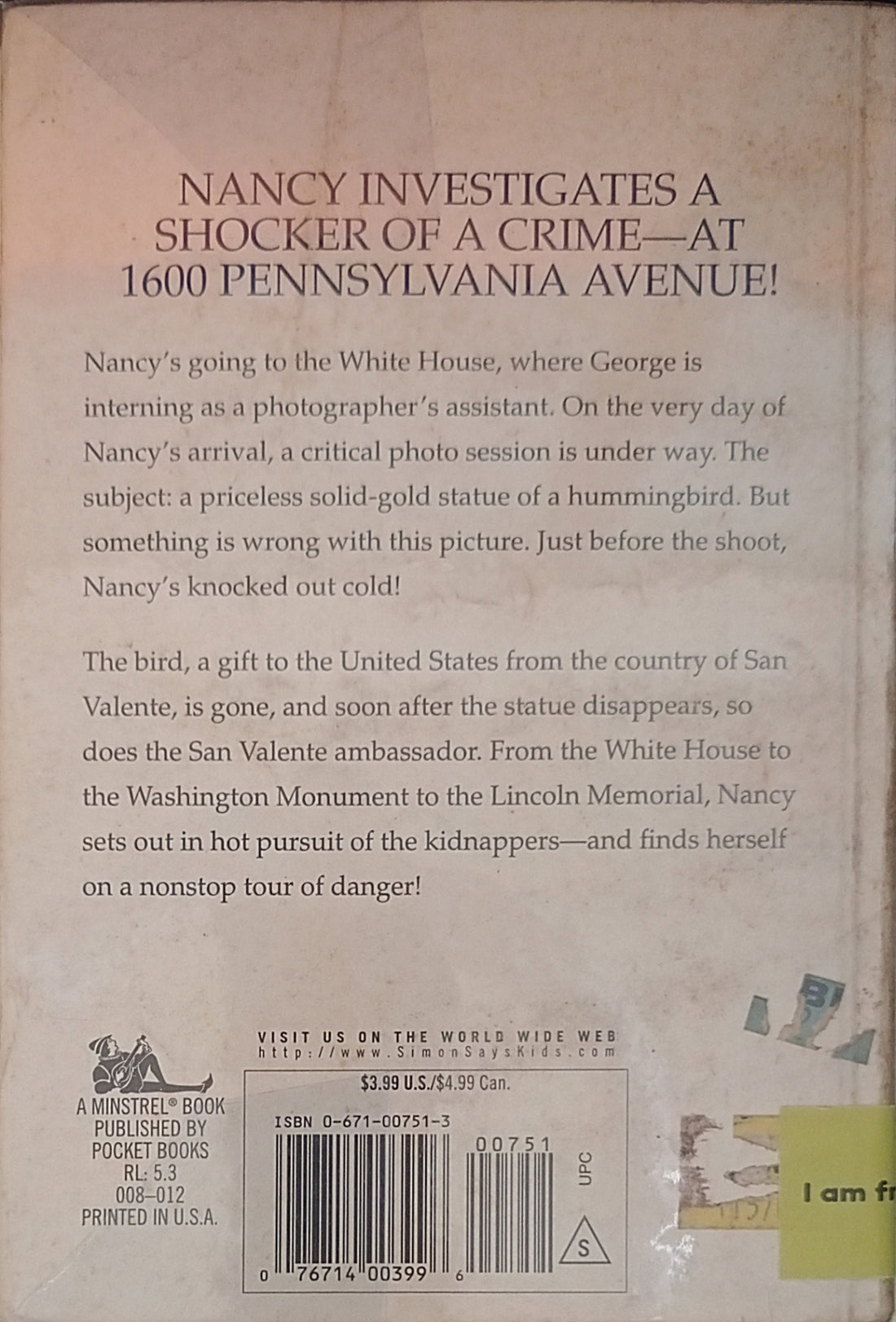 Nancy Drew Mystery Stories #142 The Case of Capital Intrigue