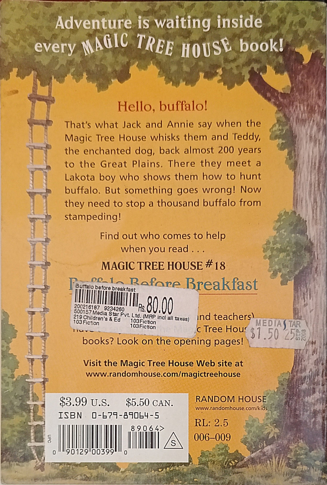 Magic Tree House #18 Buffalo Before Breakfast