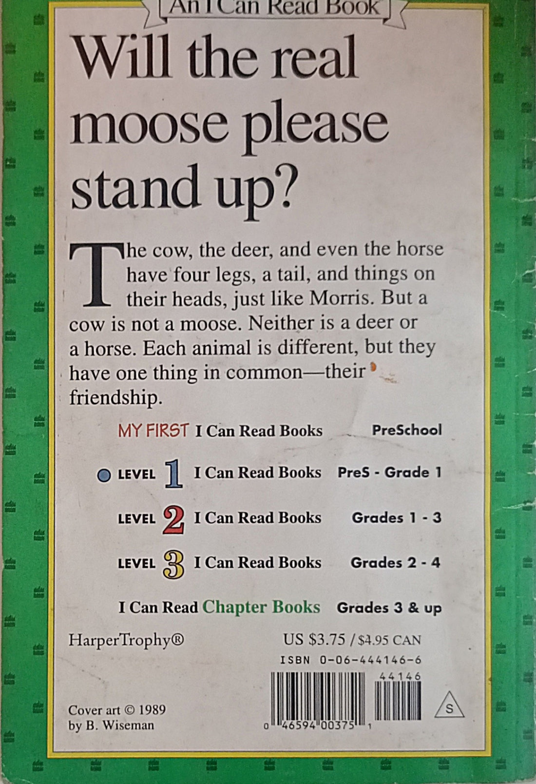 I Can Read! Level 1: Morris the Moose