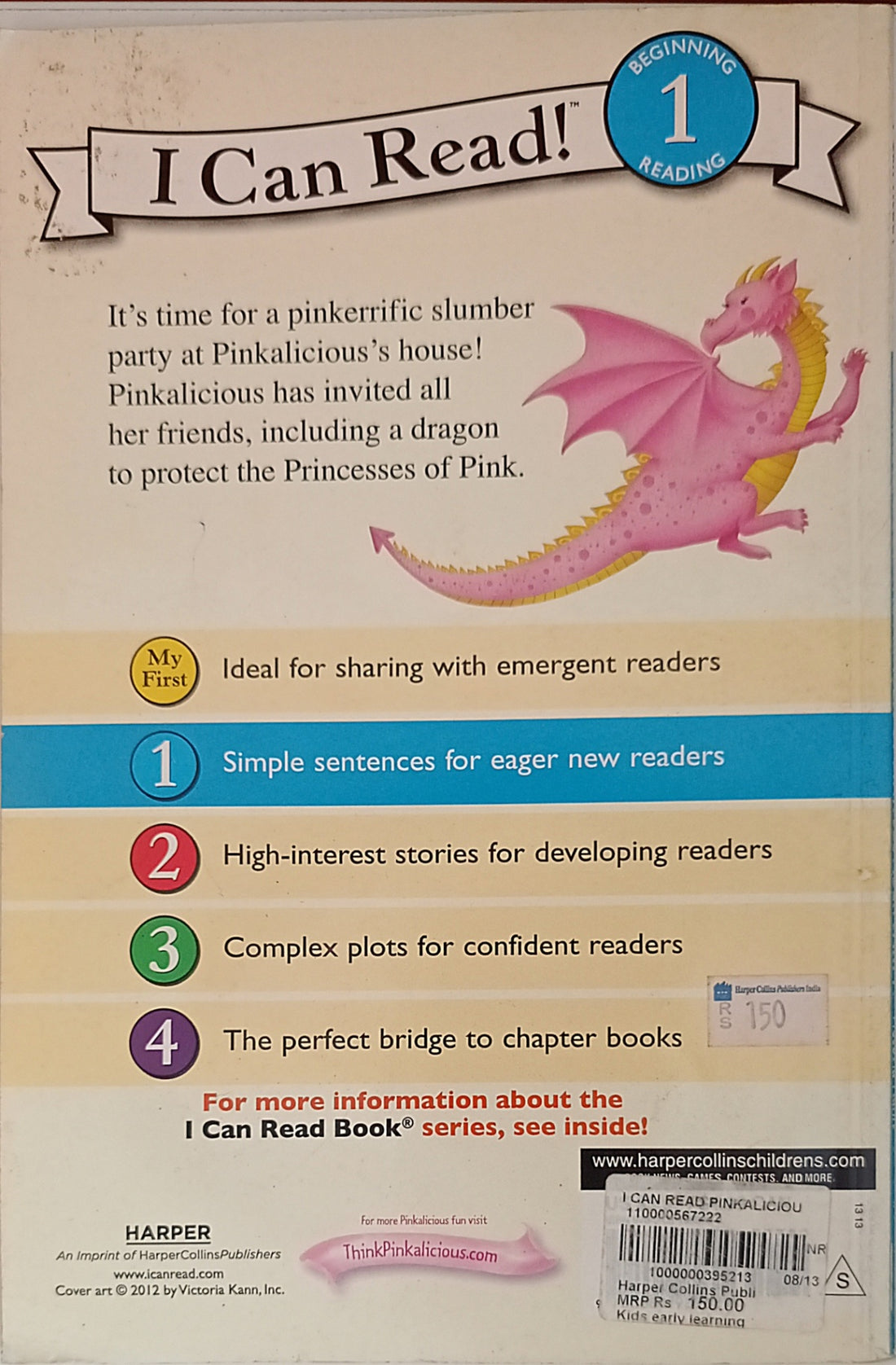 I Can Read! Level 1: Pinkalicious The Princess of Pink Slumber Party