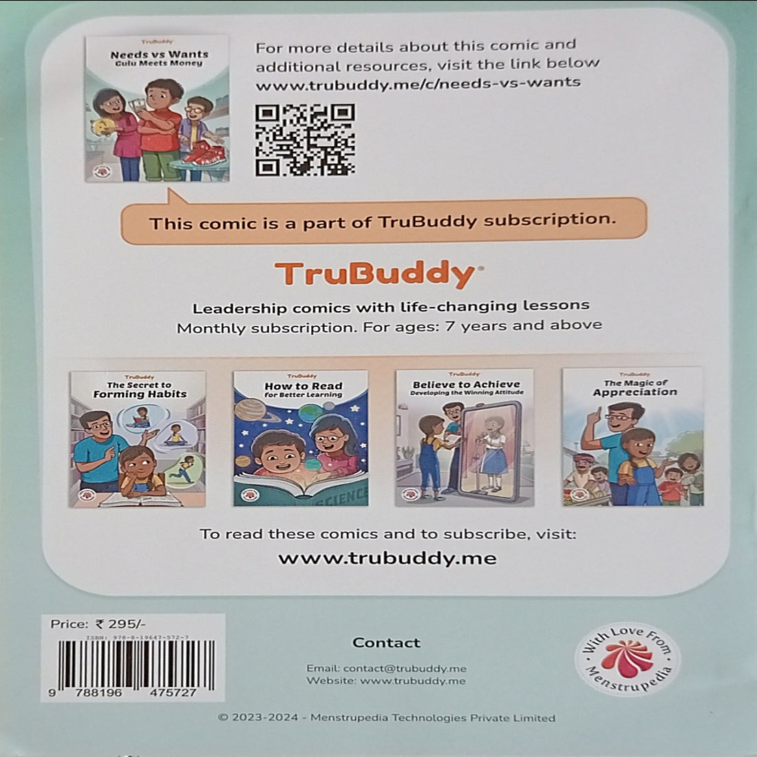 TruBuddy Comics: Needs vs Wants Gulu Meets Money