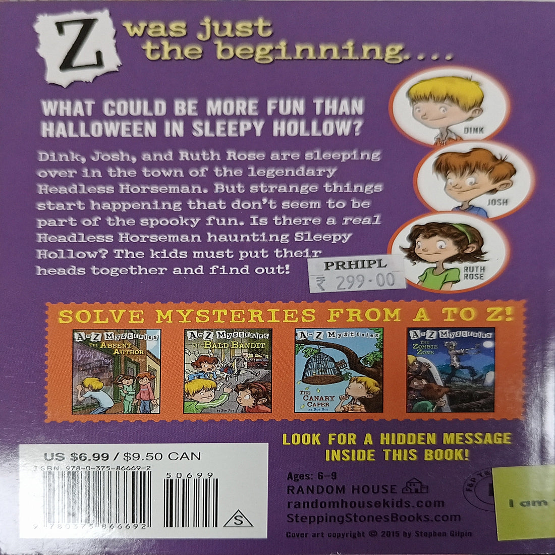 A to Z Mysteries: Super Edition #4 Sleepy Hollow Sleepover