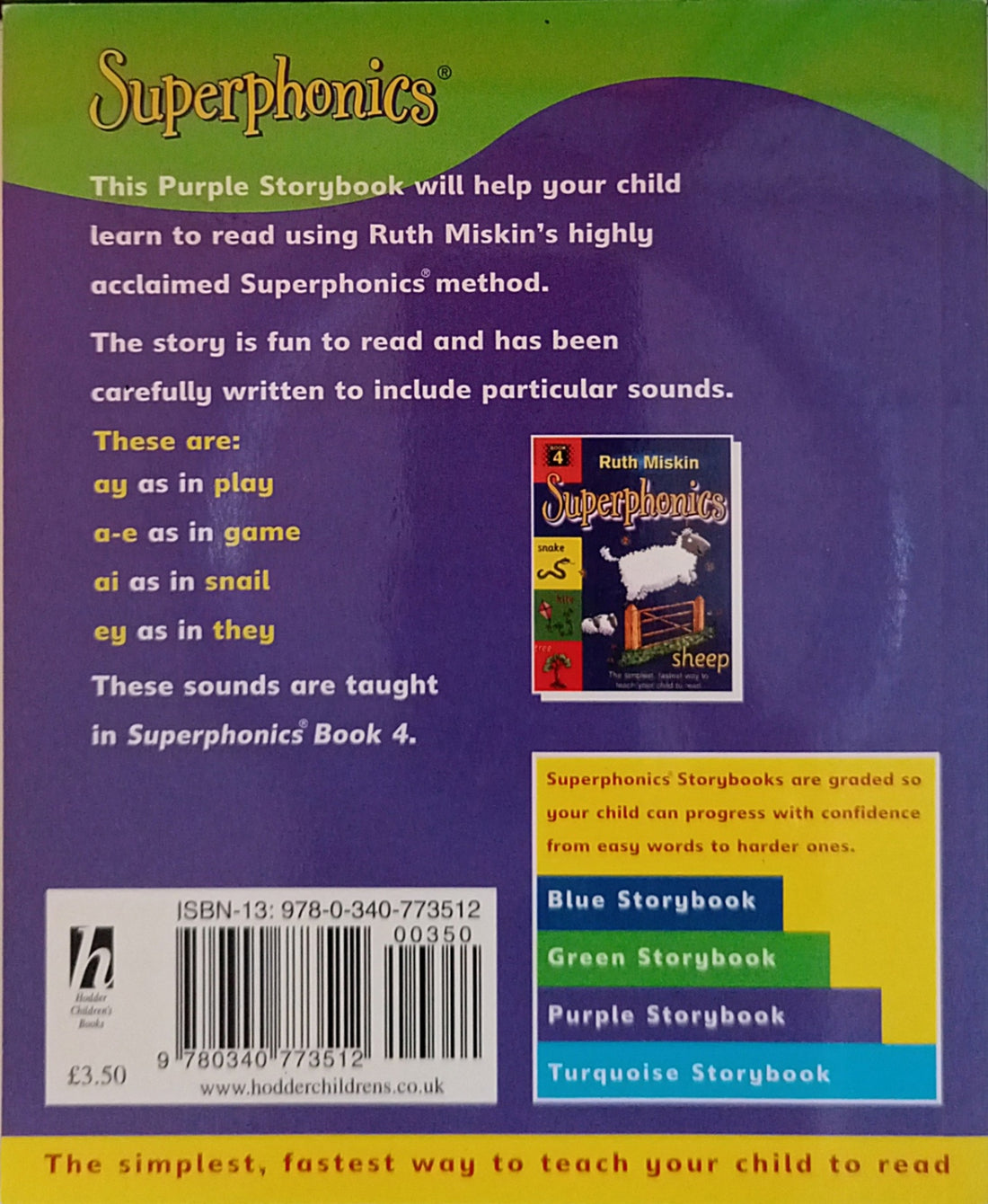 Ruth Miskin's Superphonics Purple Storybook: The Runaway Snail