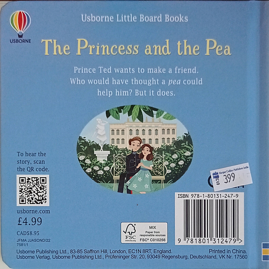 Usborne Little Board Books: The Princess and the Pea
