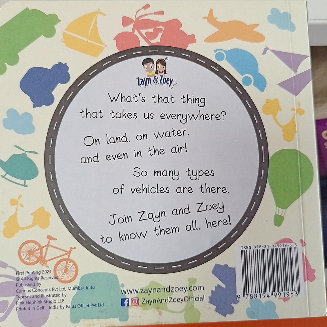 Zayn & Zoey First Box of Learning: Which Vehicle is it?