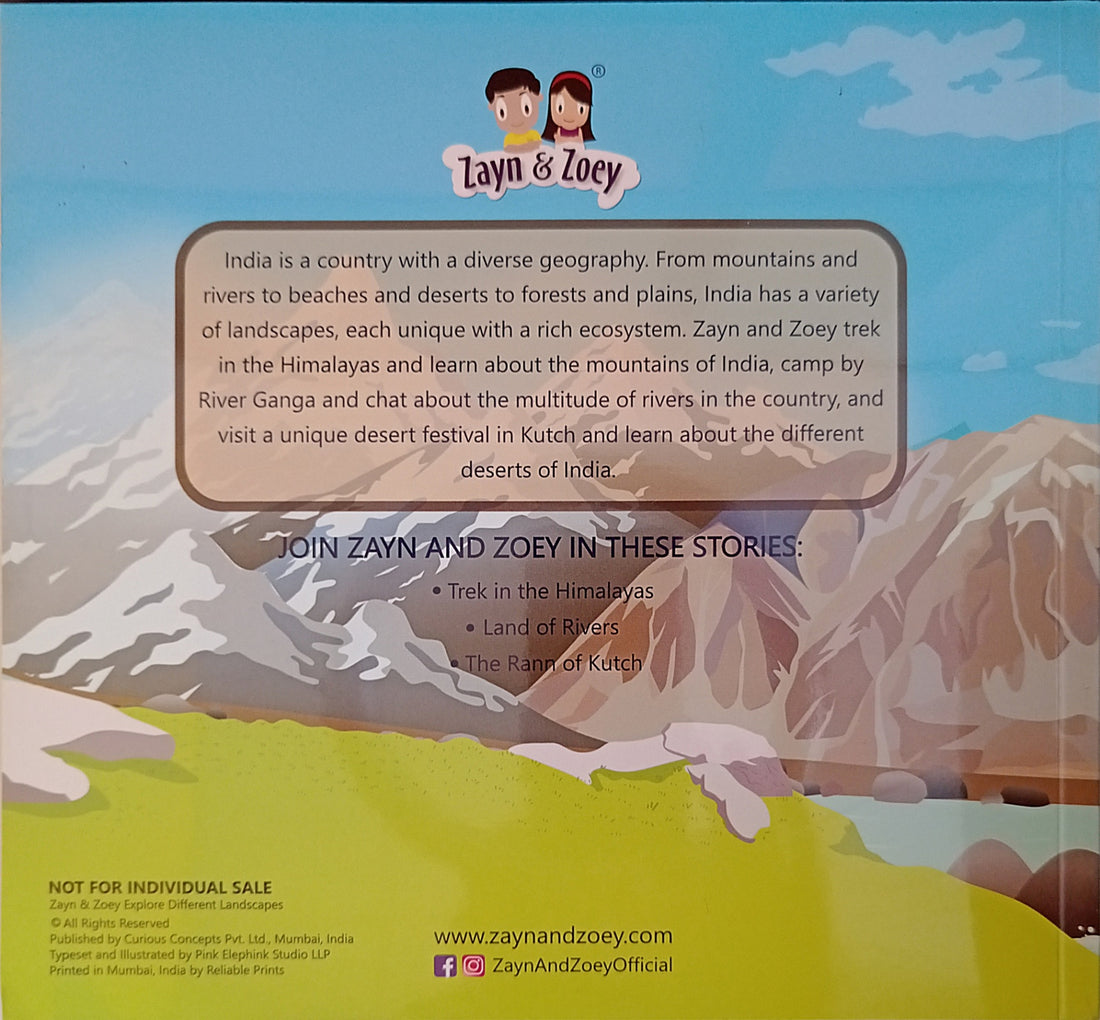 Zayn & Zoey Stories from India Volume 1: Zayn & Zoey Explore Different Landscapes