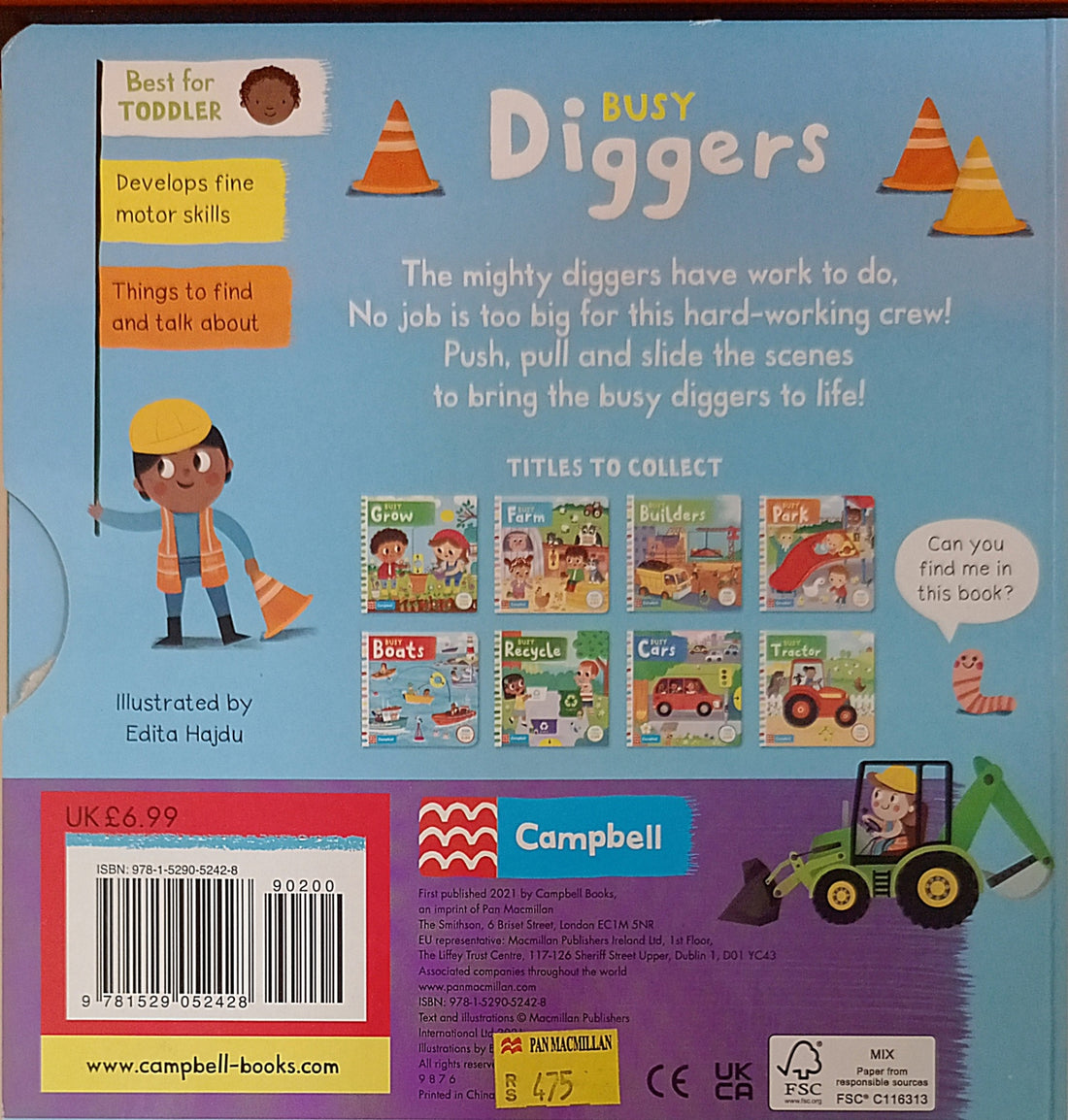 Busy Books: Busy Diggers (Push Pull Slide)