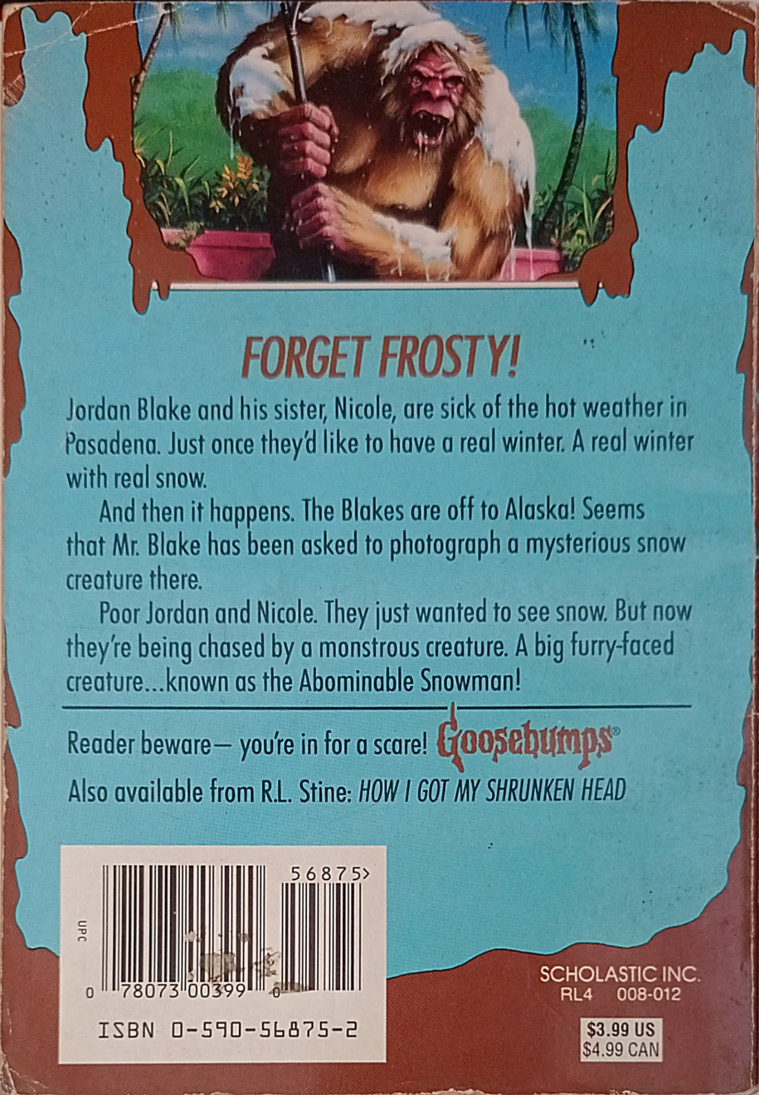 Goosebumps #38 The Abominable Snowman of Pasadena