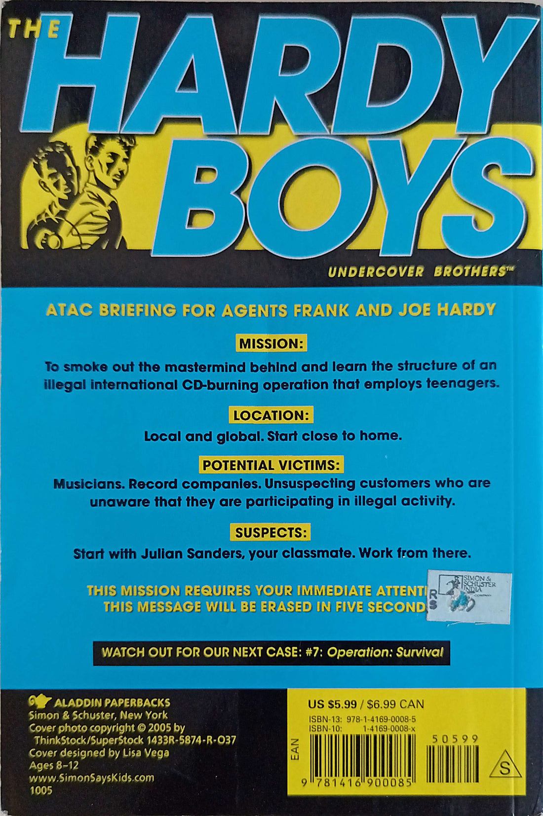 The Hardy Boys Undercover Brothers #6 Burned