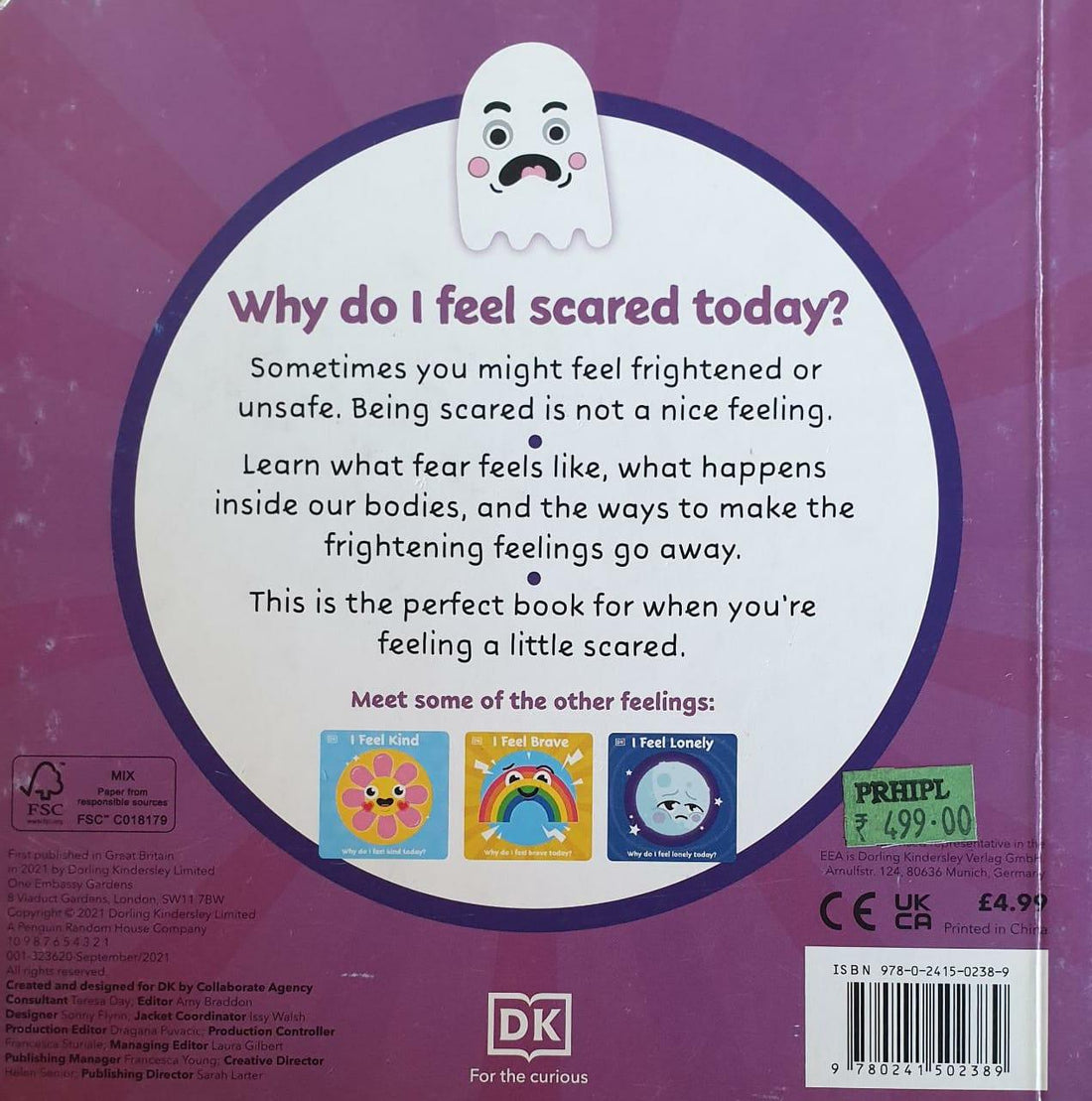 First Emotions: I Feel Scared (Why Do I Feel Scared Today?)