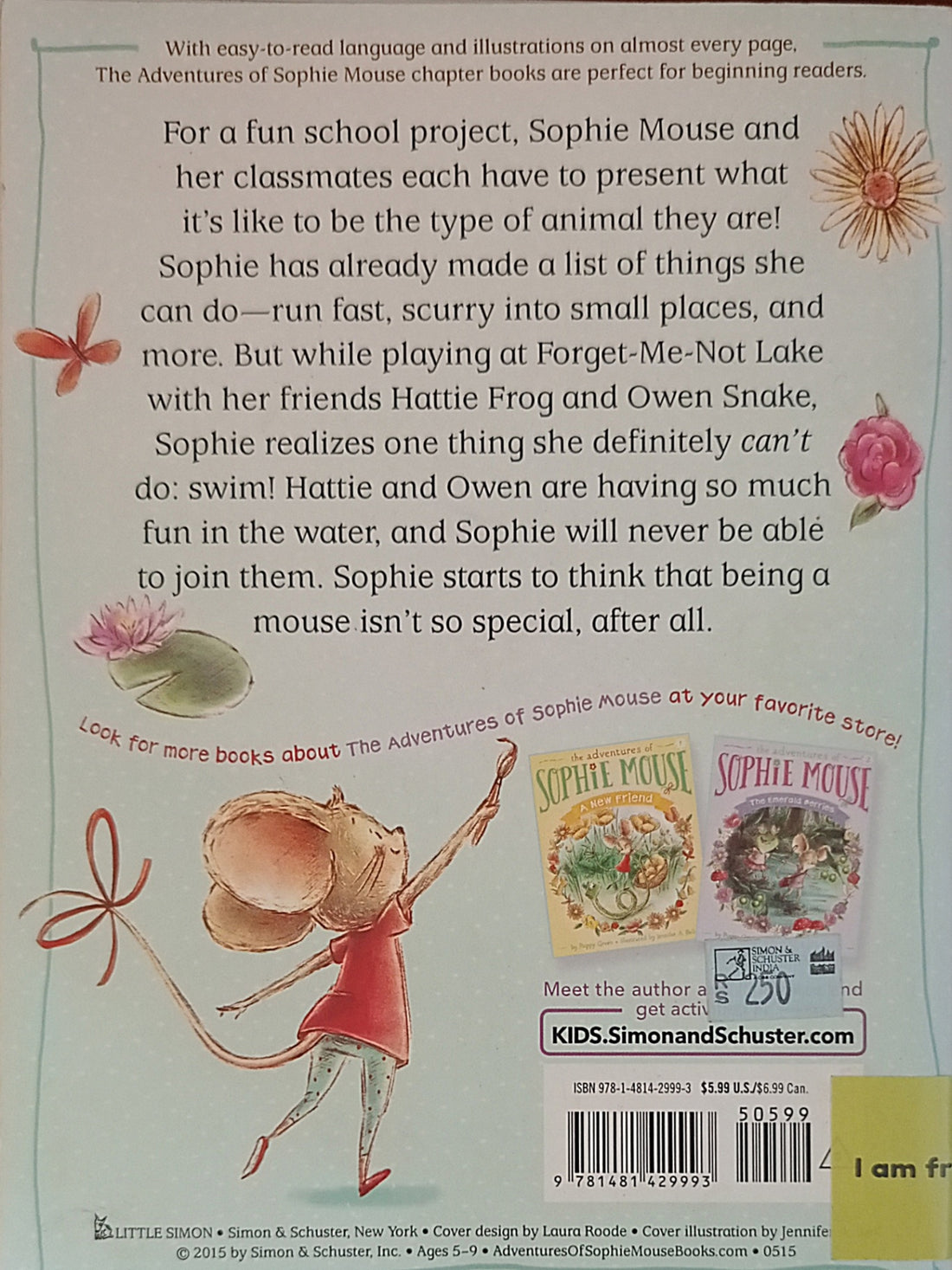 The Adventures of Sophie Mouse #3 Forget-Me-Not Lake