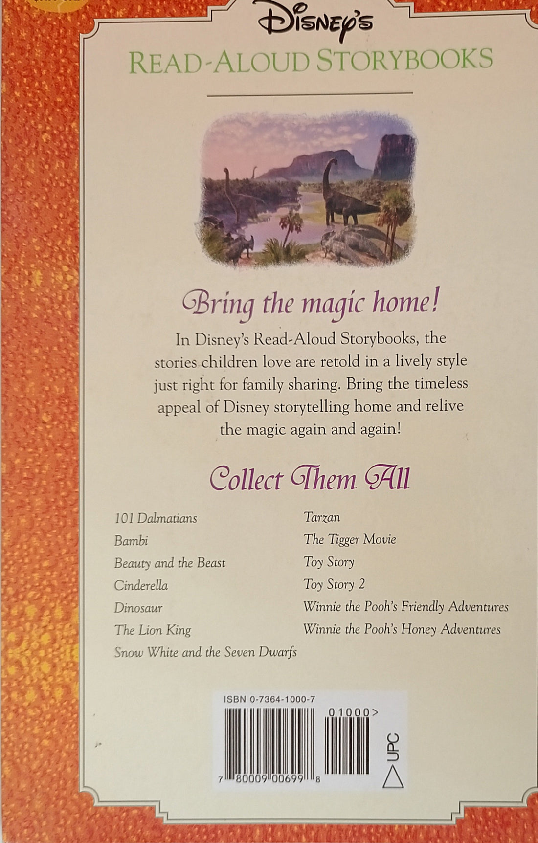 Walt Disney's Dinosaur (A Read Aloud Storybook)