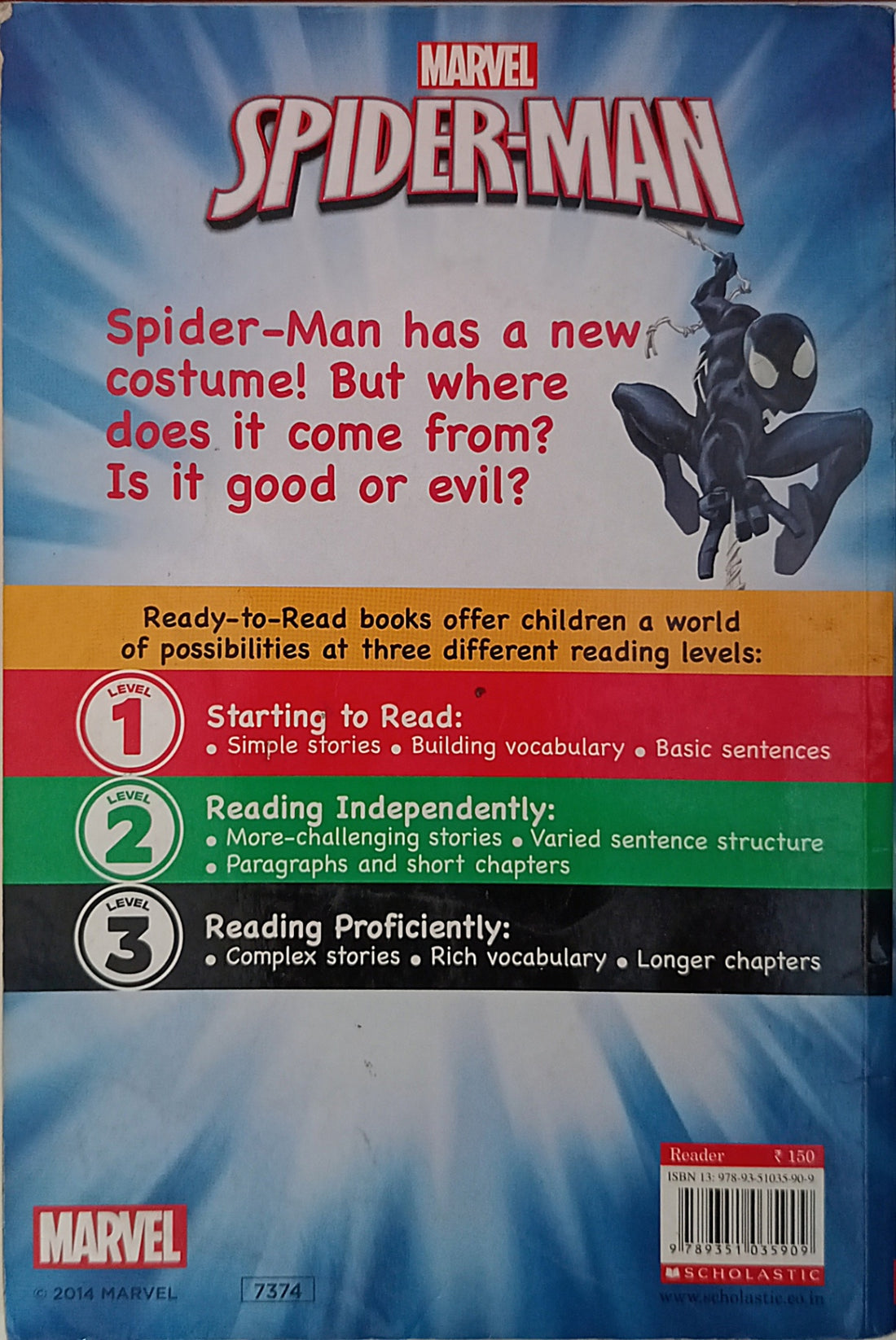Ready-to-Read Level 3: Marvel Spider-Man Spidey's New Costume