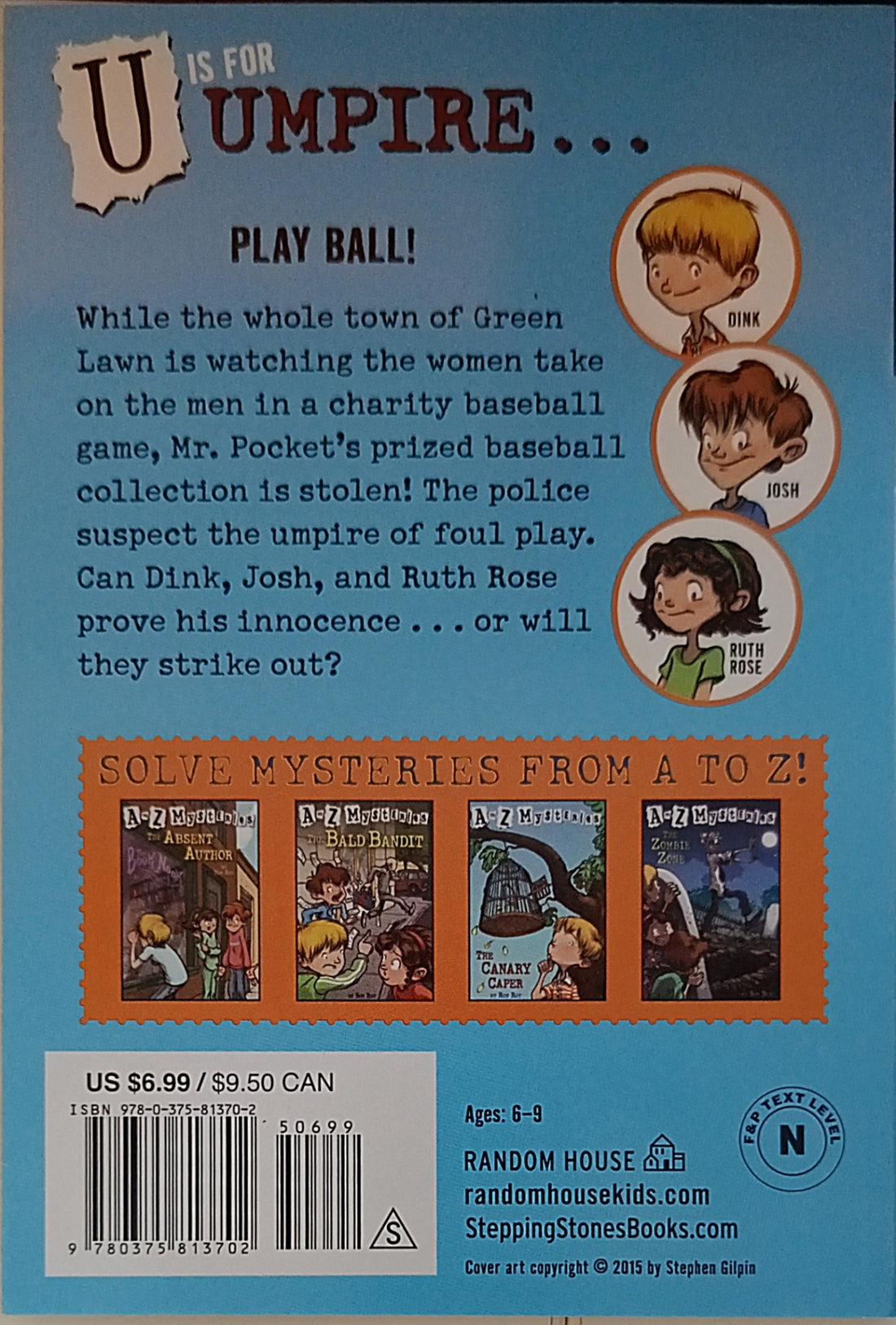 A to Z Mysteries #21 The Unwilling Umpire