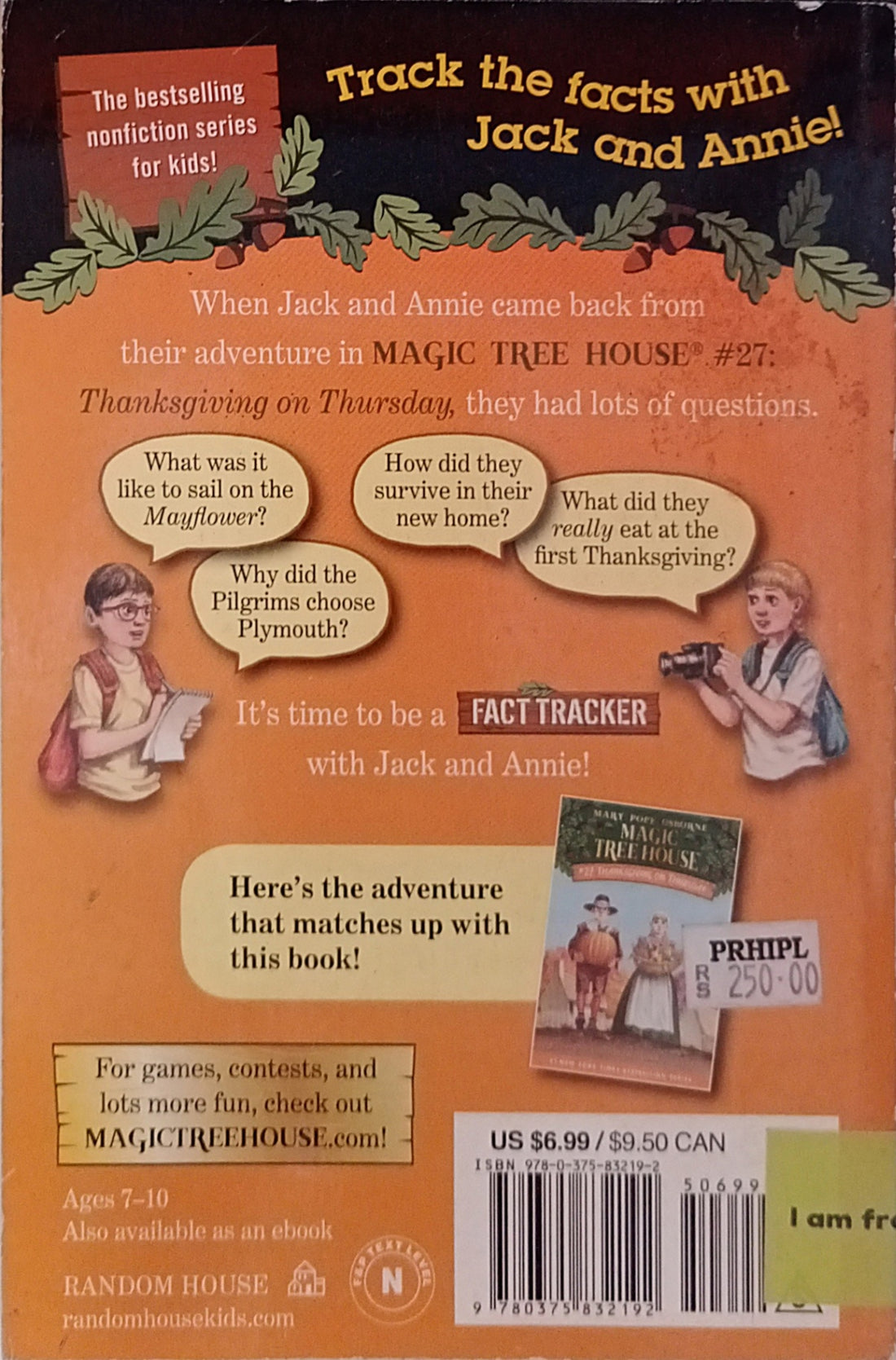 Magic Tree House Fact Tracker #13 Pilgrims