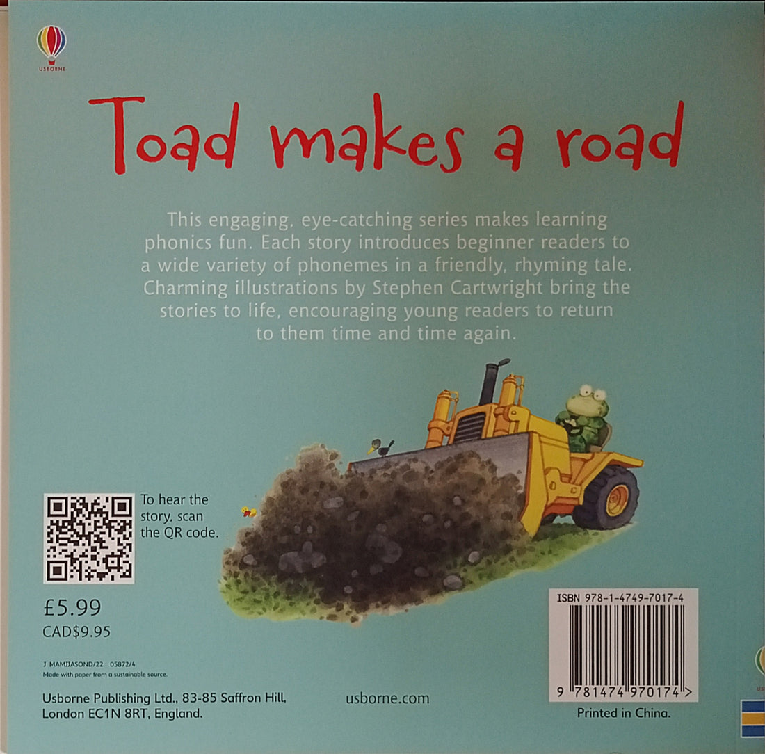 Usborne Phonics Readers: Toad Makes a Road