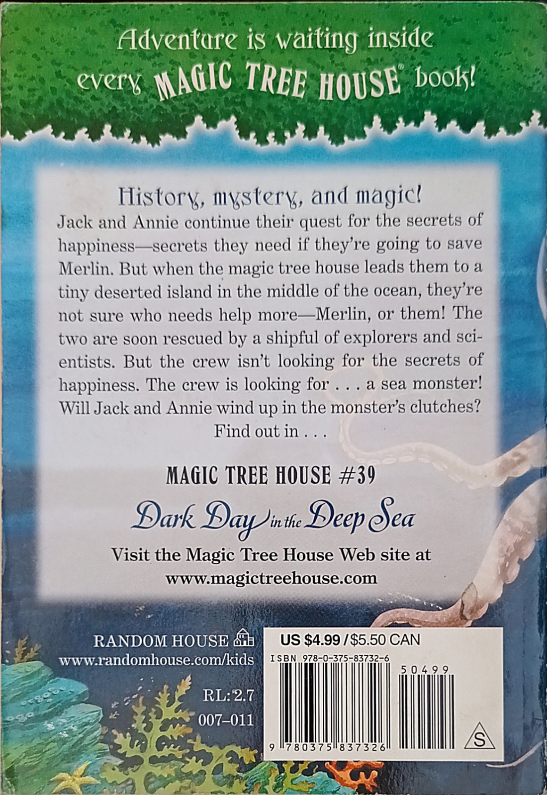 Magic Tree House Merlin Missions #11 Dark Day in the Deep Sea