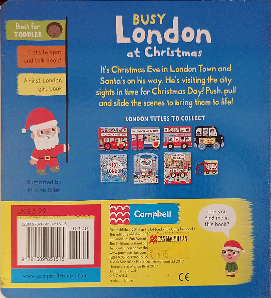 Busy Books: Busy London at Christmas (Push Pull Slide)