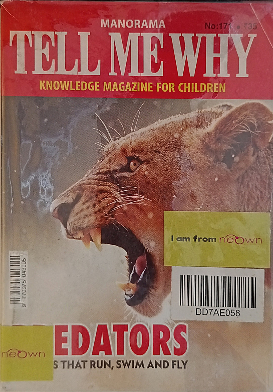 Manorama Tell Me Why: Predators (Animals that Run, Swim and Fly)