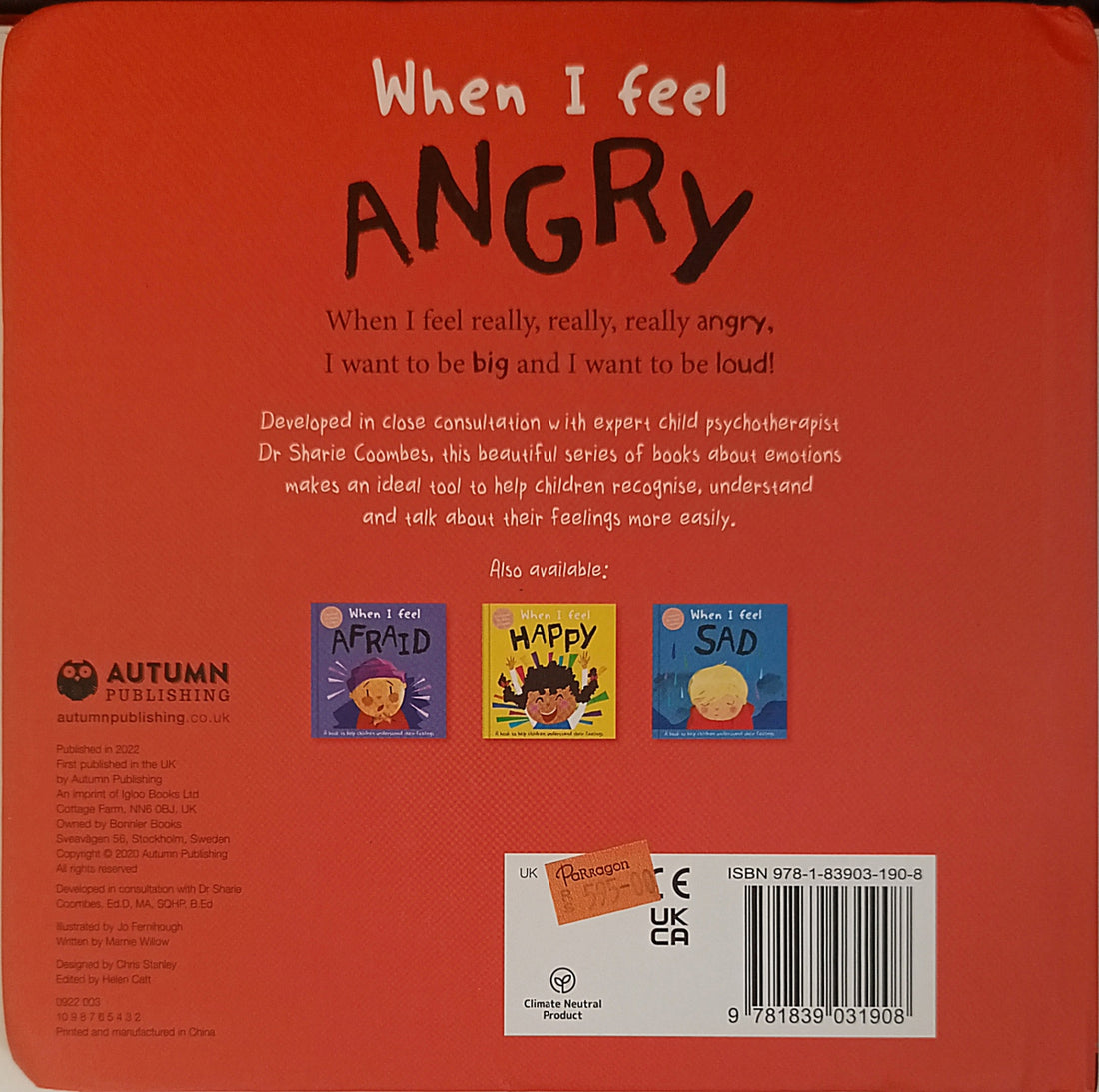 A Children's Book About Emotions: When I Feel Angry