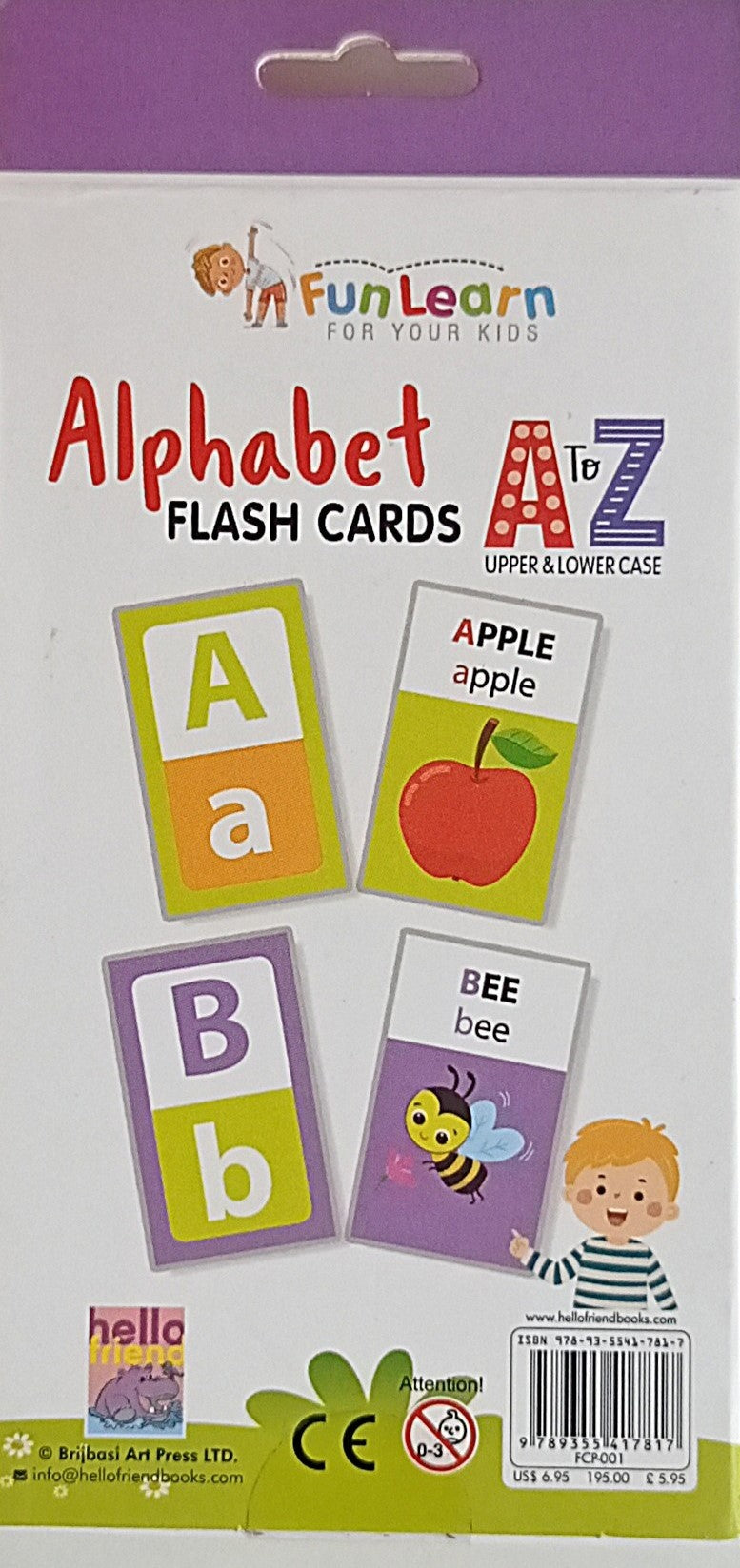 Alphabet Flash Cards A-Z Upper and Lower Case (Fun Learn for Your Kids)