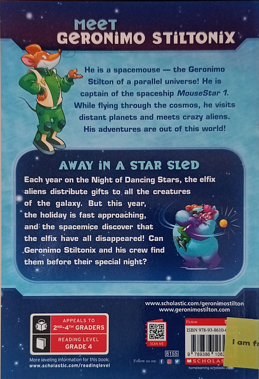 Geronimo Stilton Spacemice #8 Away In A Star Sled
