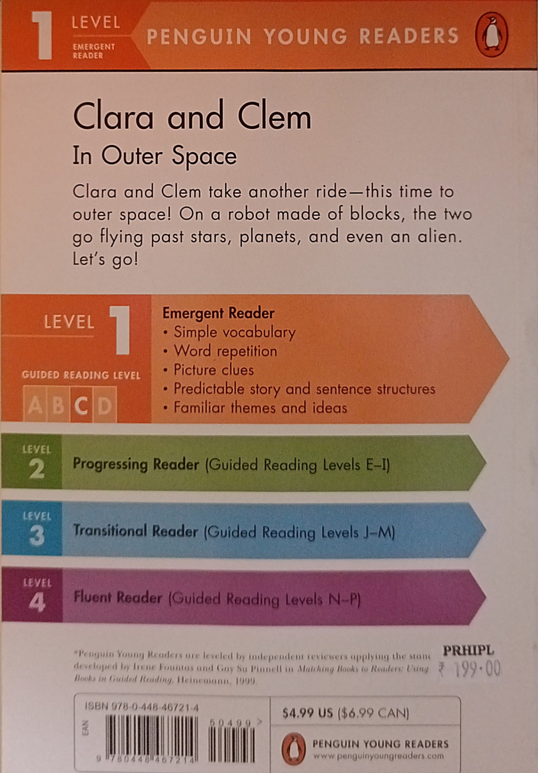 Penguin Young Readers Level 1: Clara and Clem in Outer Space