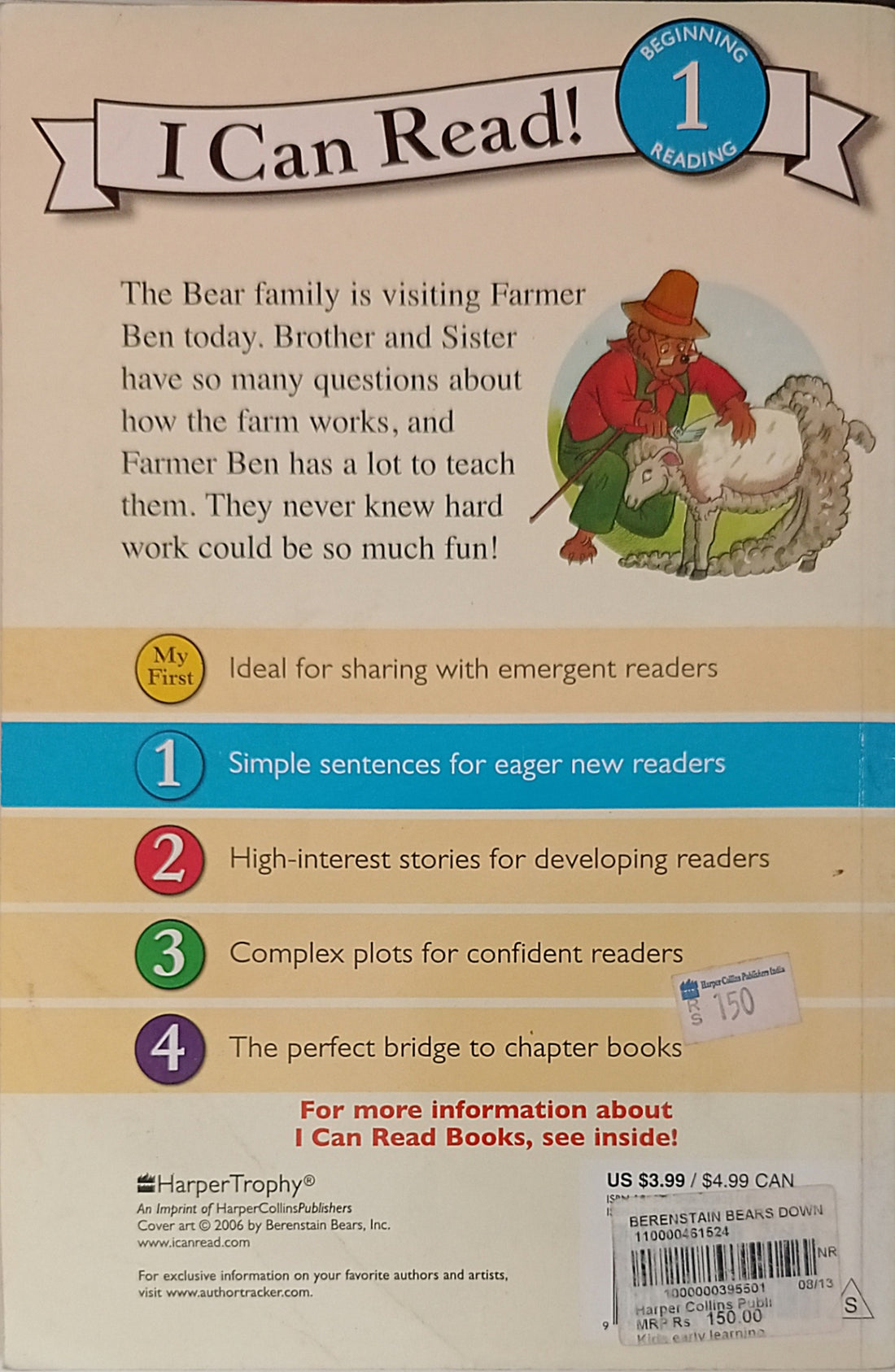 I Can Read! Level 1: The Berenstain Bears Down on the Farm