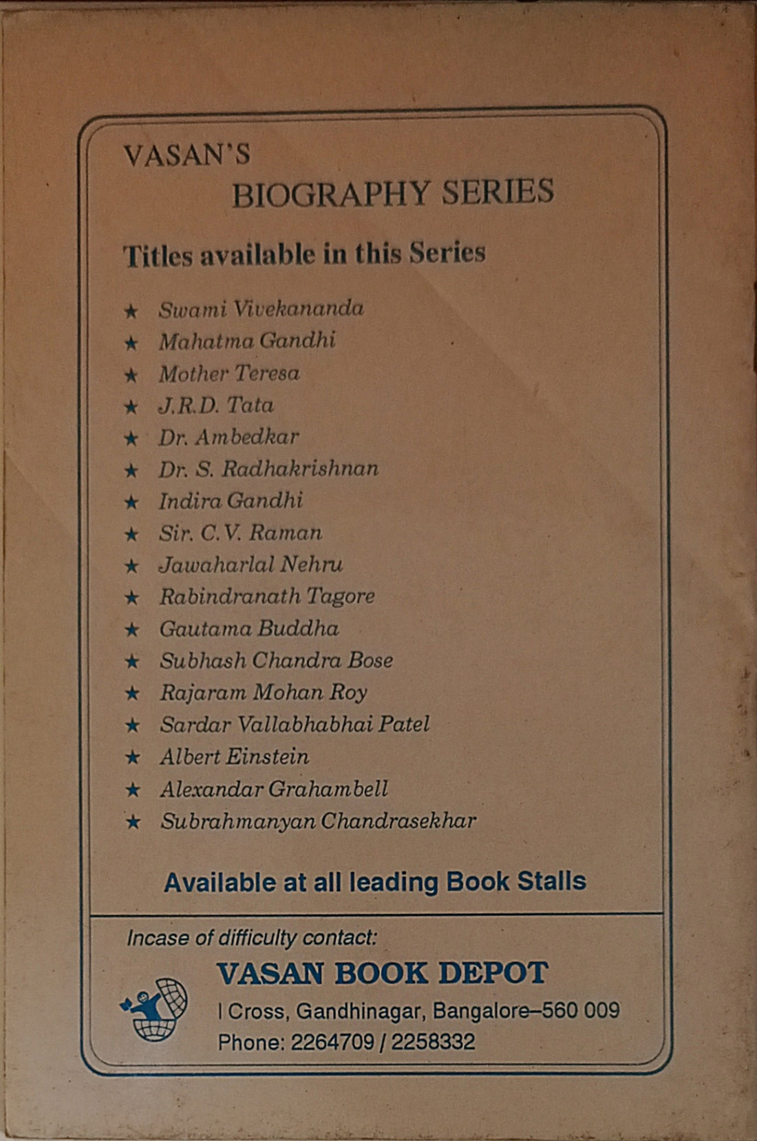 Vasan's Biography Series: Swami Vivekanand