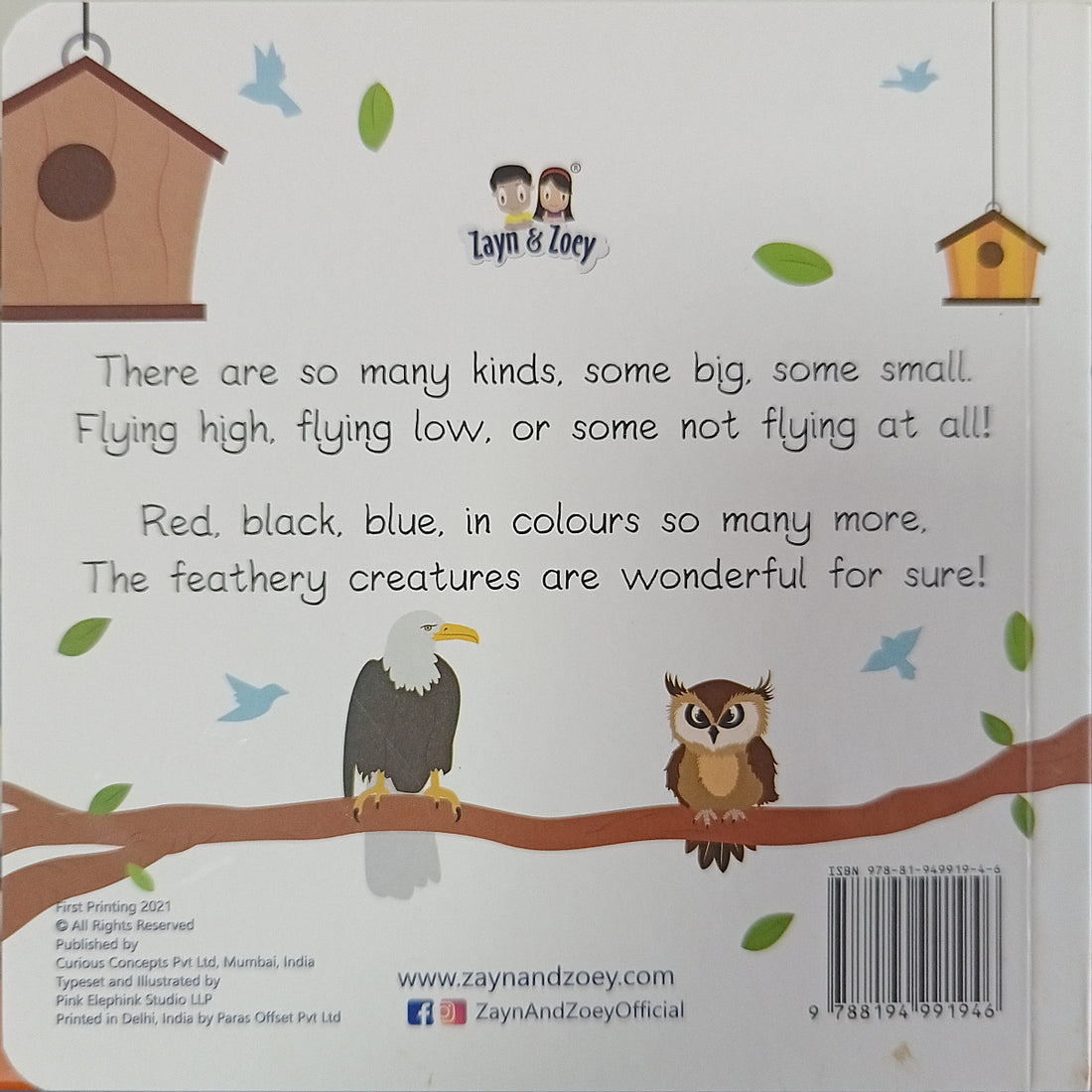 Zayn & Zoey First Box of Learning: The World of Birds